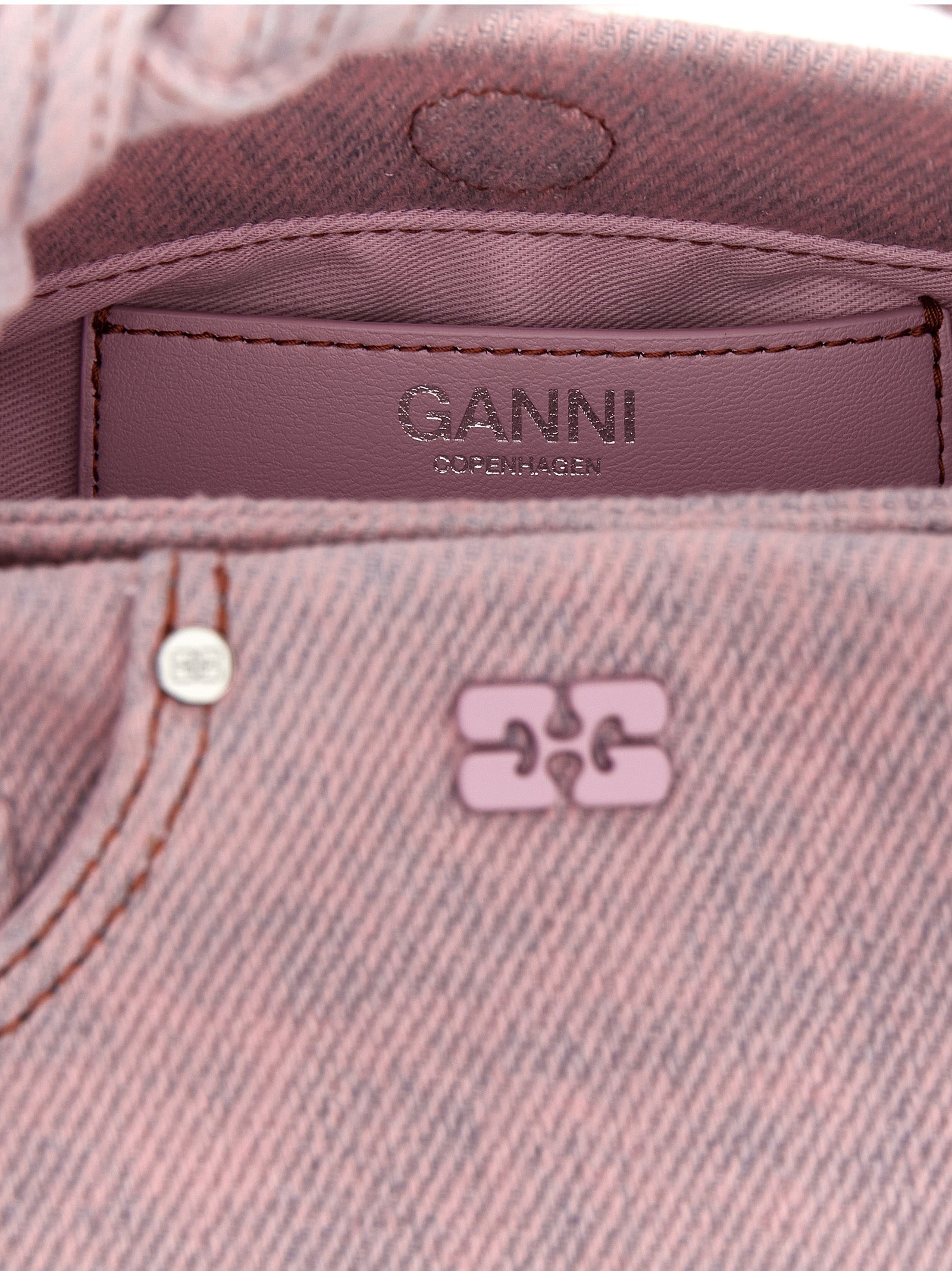 Ganni Mehrfarbige Handtasche aus Bio-Baumwolle