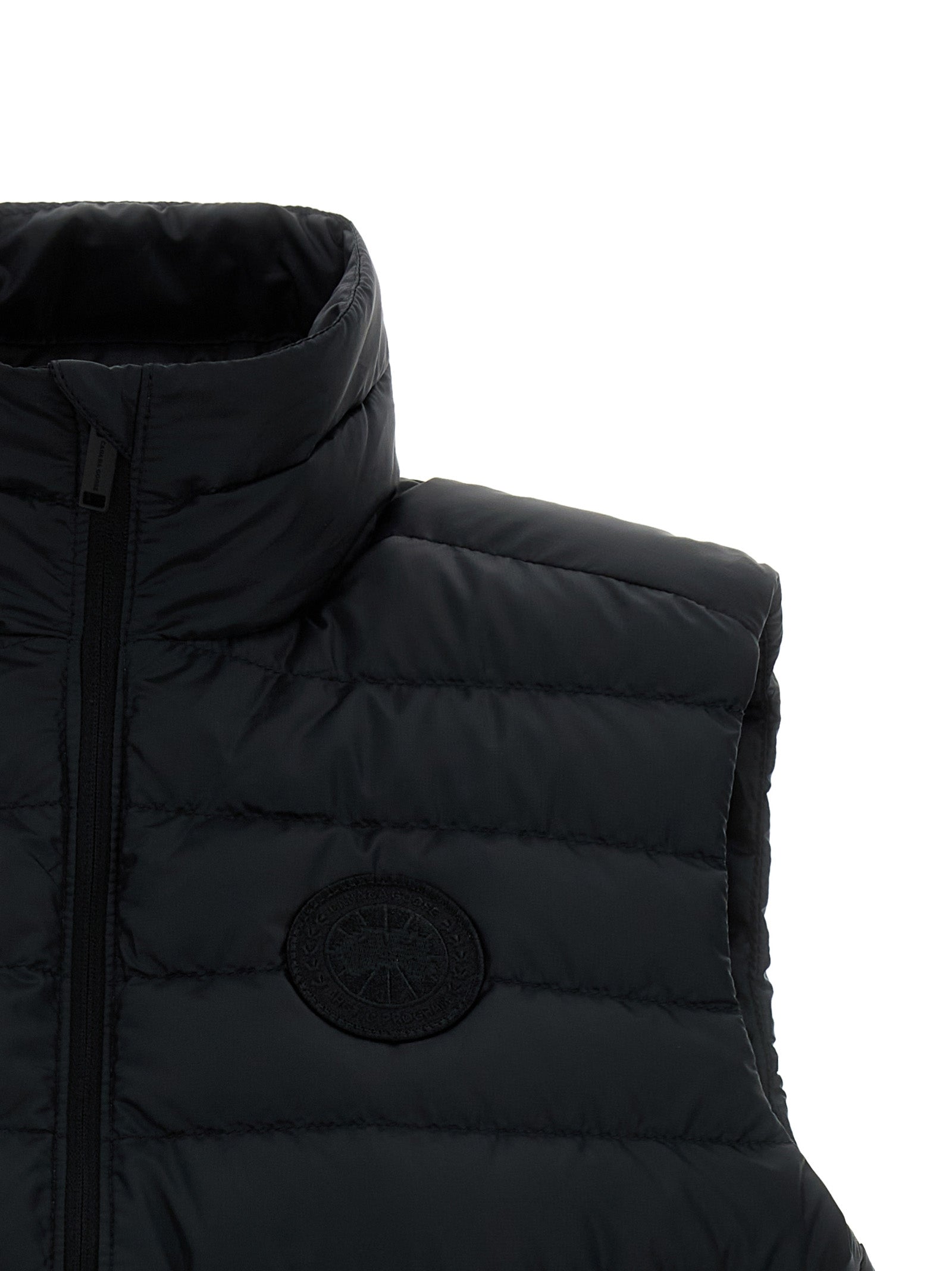 Canada Goose Schwarze ärmellose Jacke aus Polyamid
