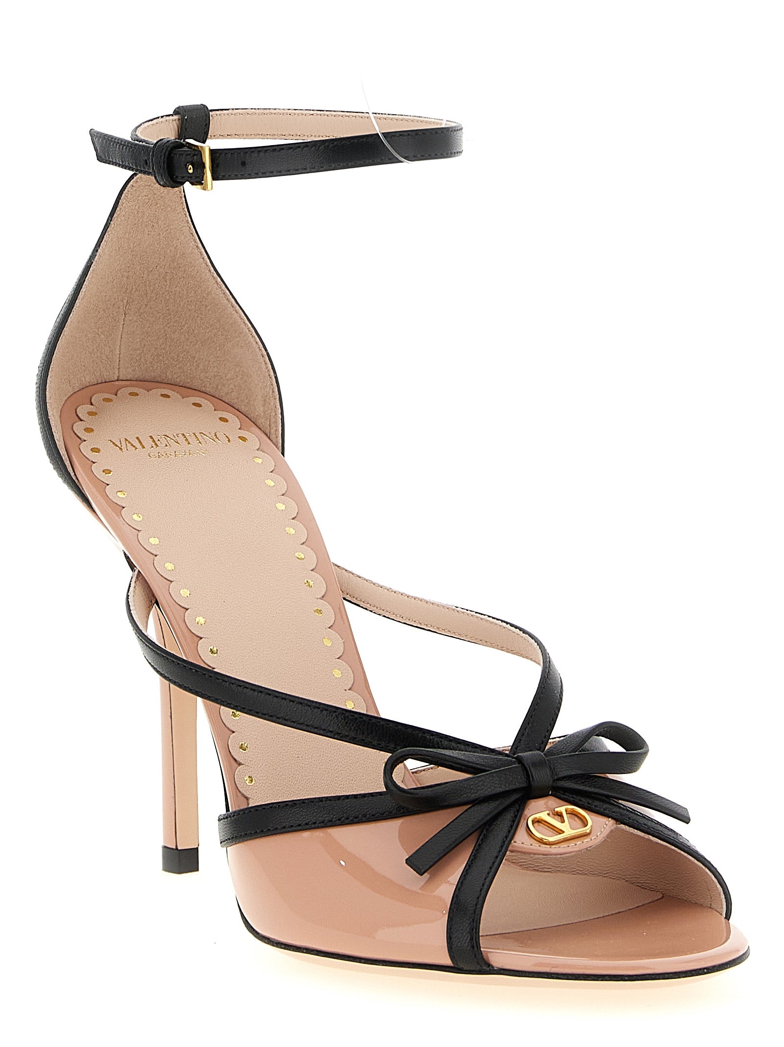 Valentino Garavani Sandaletten mit Stilettoabsatz aus mehrfarbigem Kalbsleder