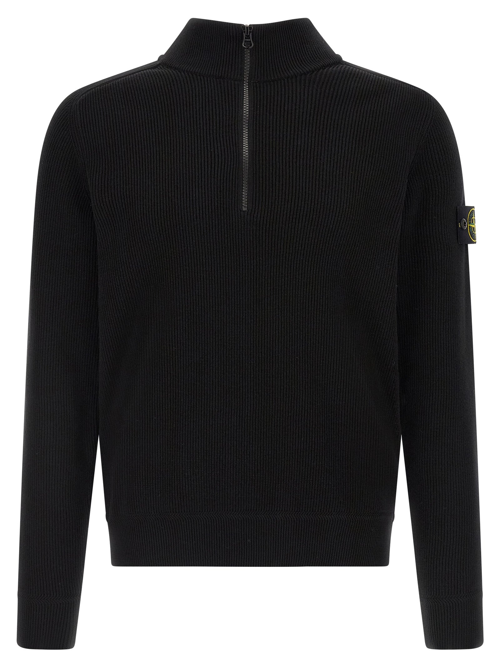 Stone Island Schwarzer Baumwollcardigan
