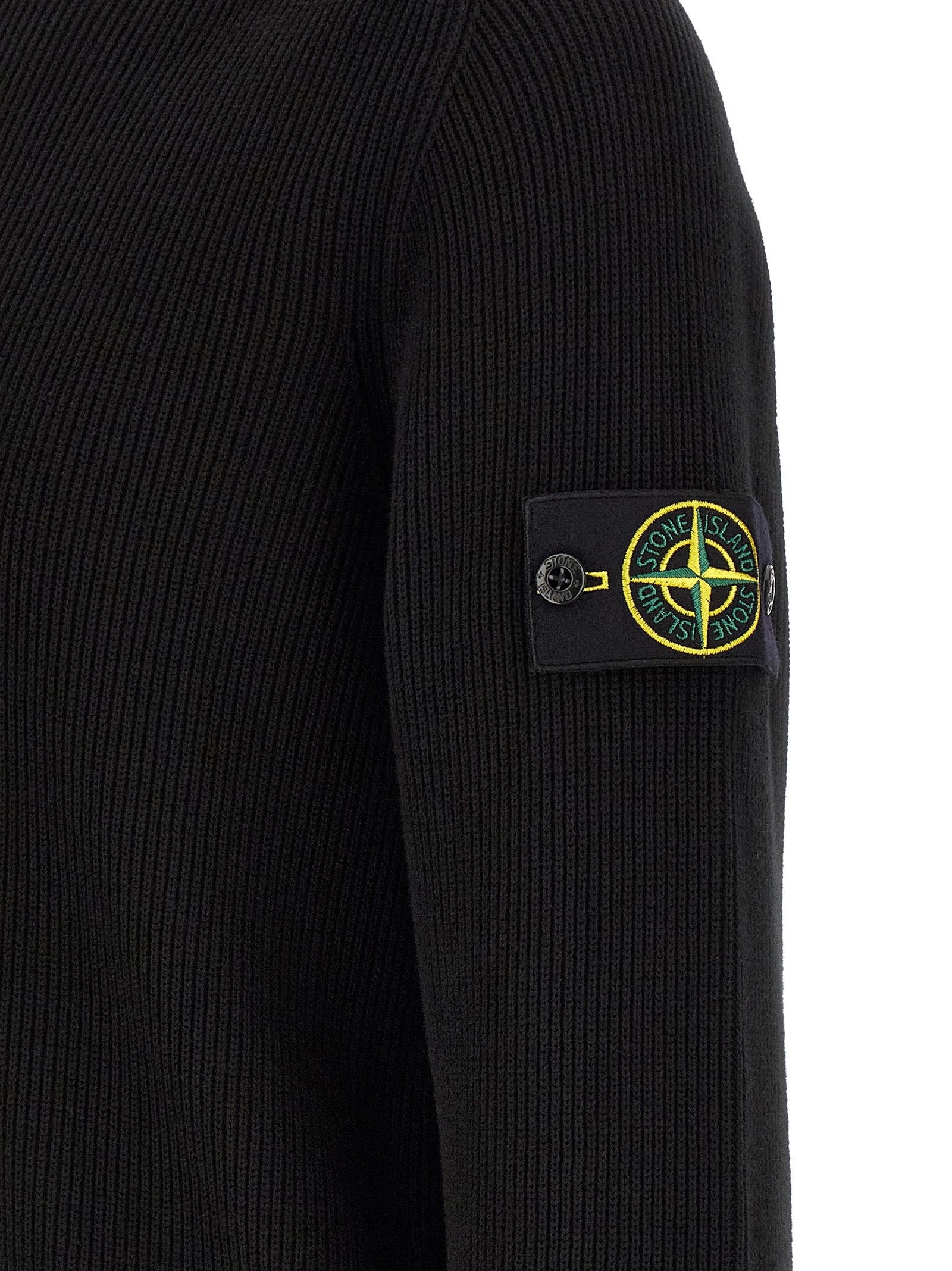 Stone Island Schwarzer Baumwollcardigan