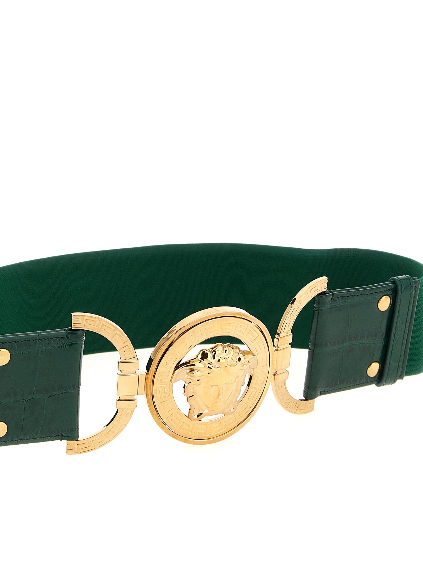Versace Zweifarbiger Kalbsleder Gürtel Regular