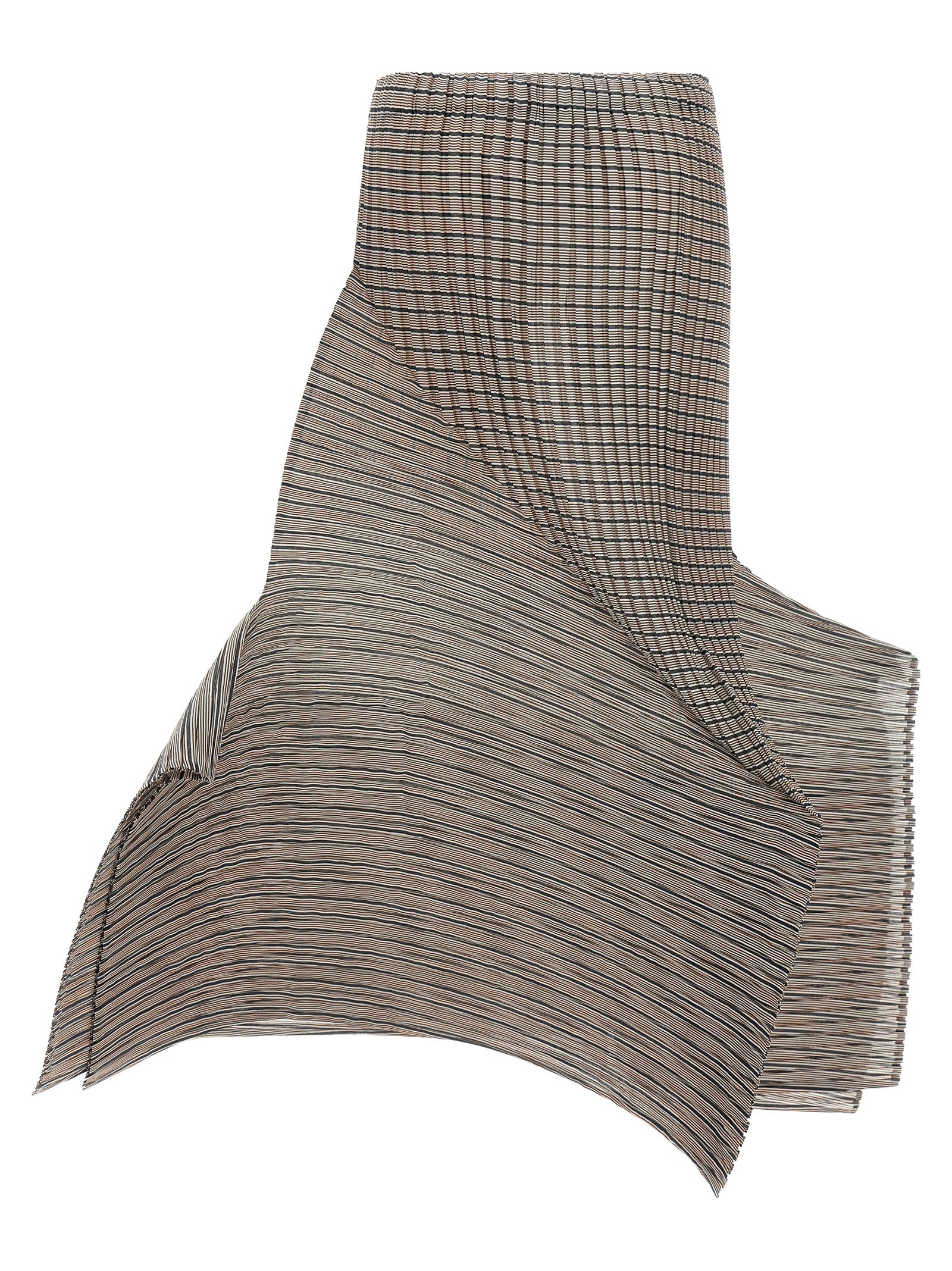 Issey Miyake Brauner Minirock aus Polyester