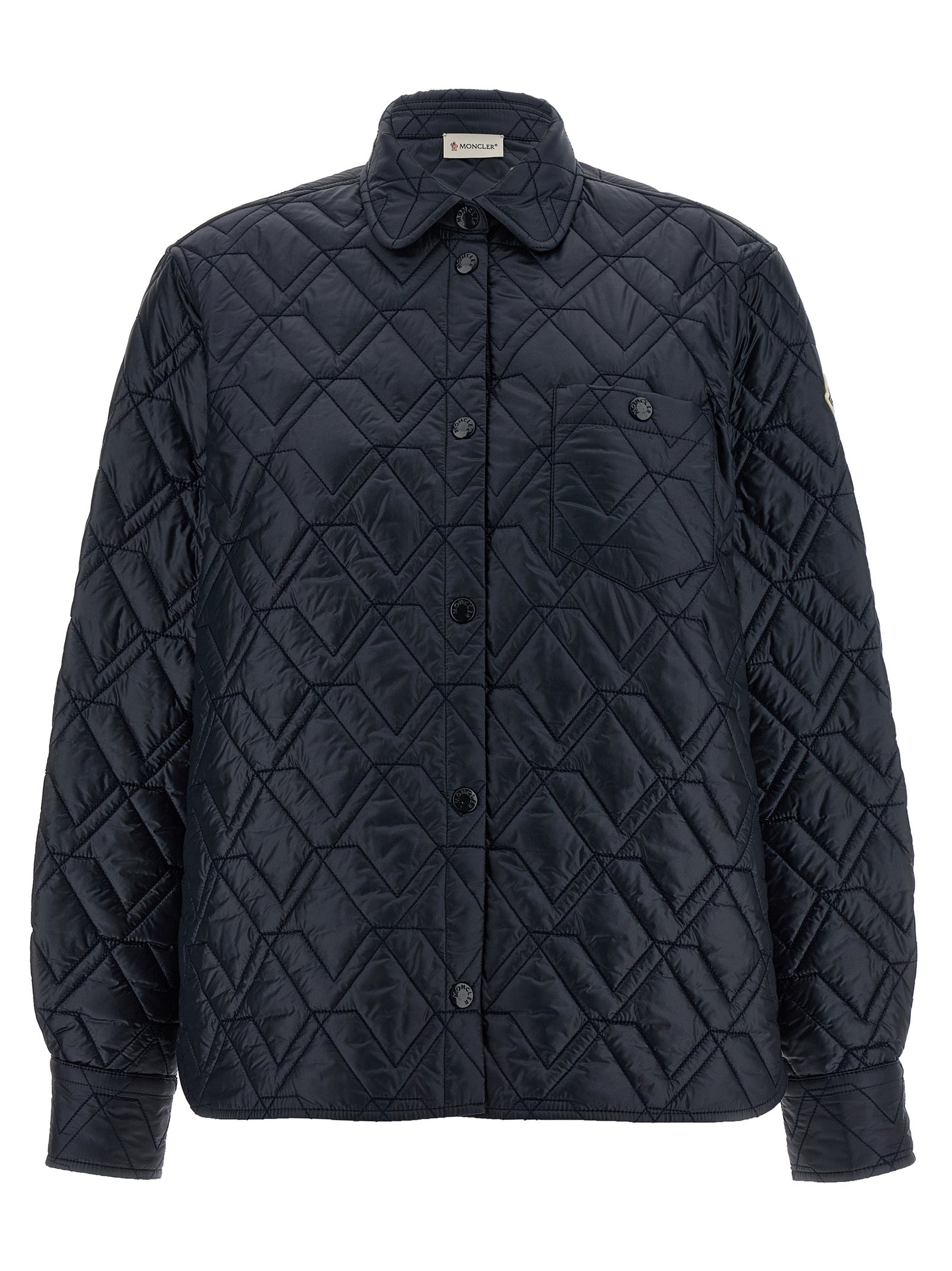 Moncler Blaue Shell-Jacke aus Polyamid