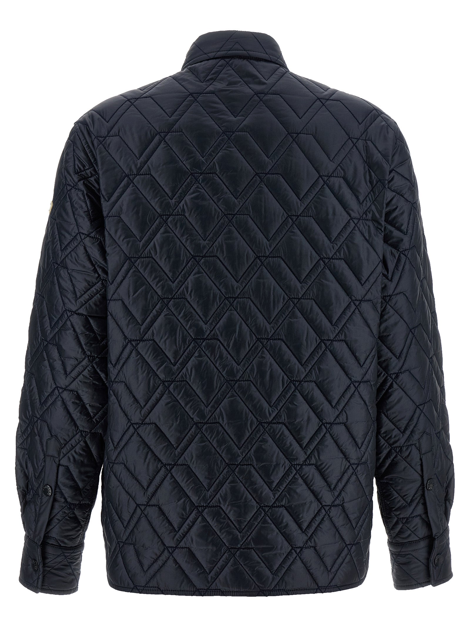 Moncler Blaue Shell-Jacke aus Polyamid