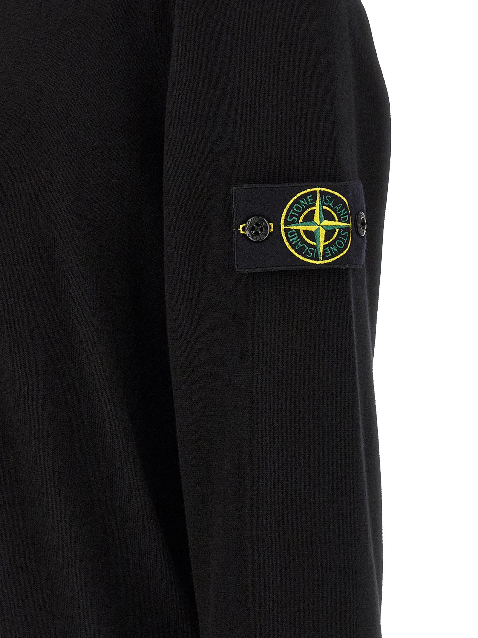 Stone Island Schwarzer Baumwollcardigan