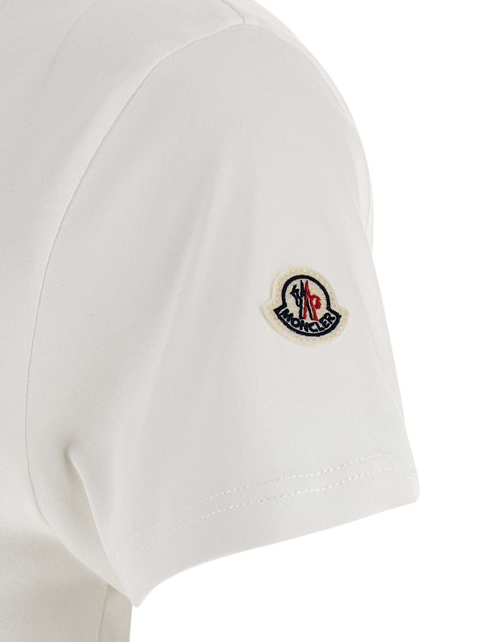 Moncler Weißes Baumwoll-T-Shirt