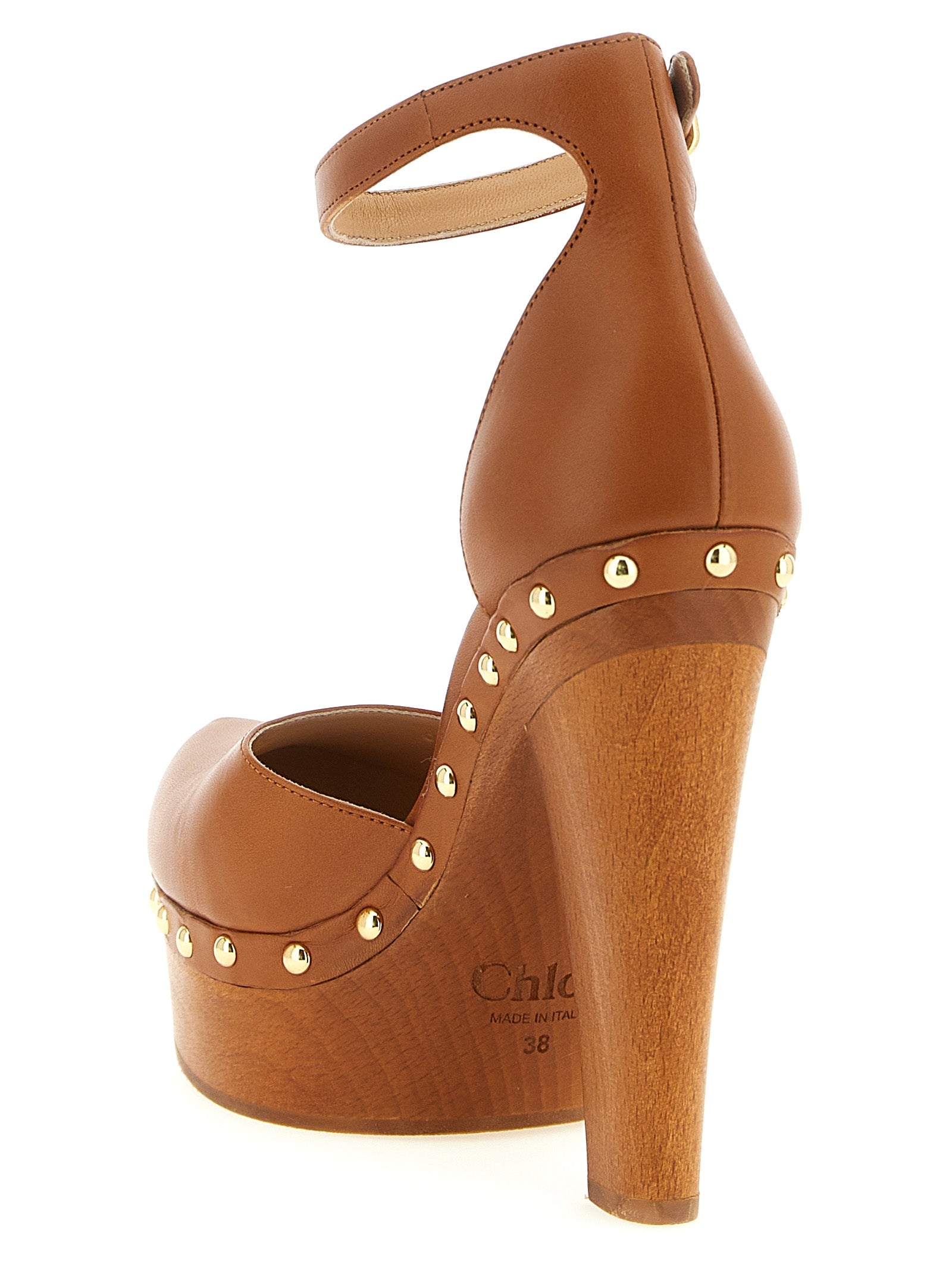 Chloé Braune Pumps aus Lammleder mit hohem Absatz