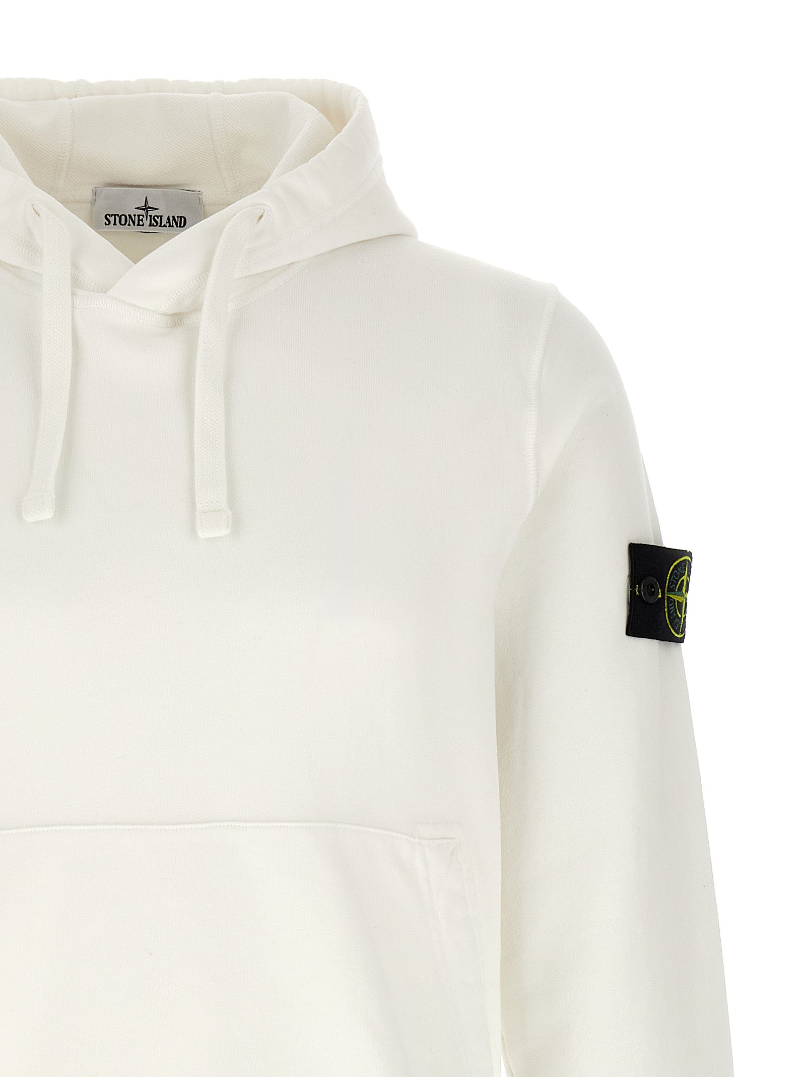 Stone Island Weißes Baumwoll-Sweatshirt