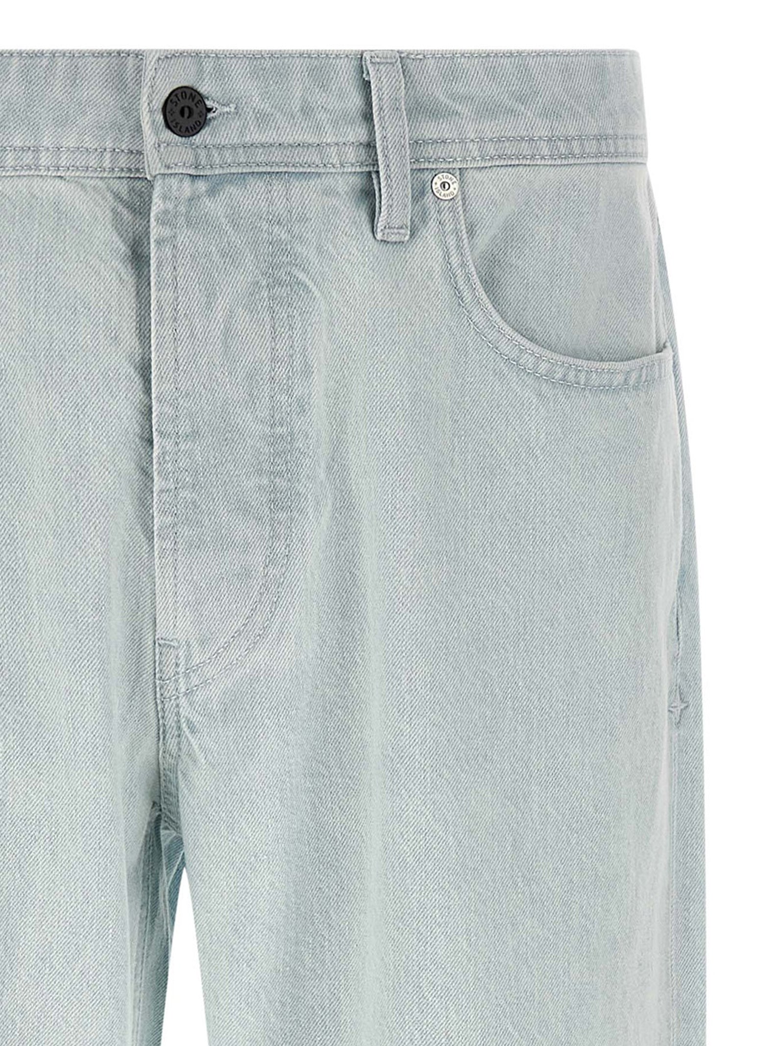 Stone Island Blaue Jeans aus Baumwolle im geraden Schnitt