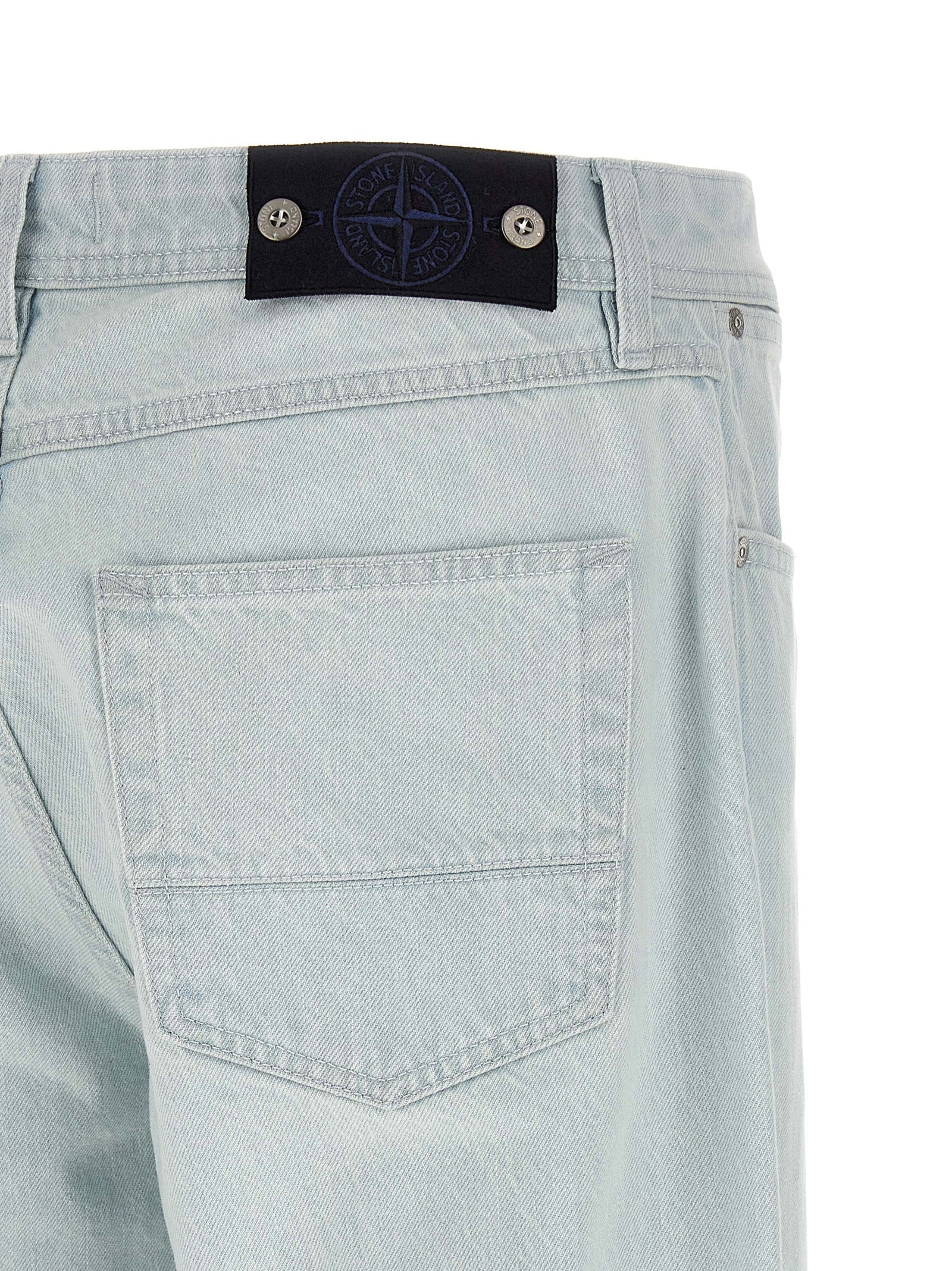 Stone Island Blaue Jeans aus Baumwolle im geraden Schnitt