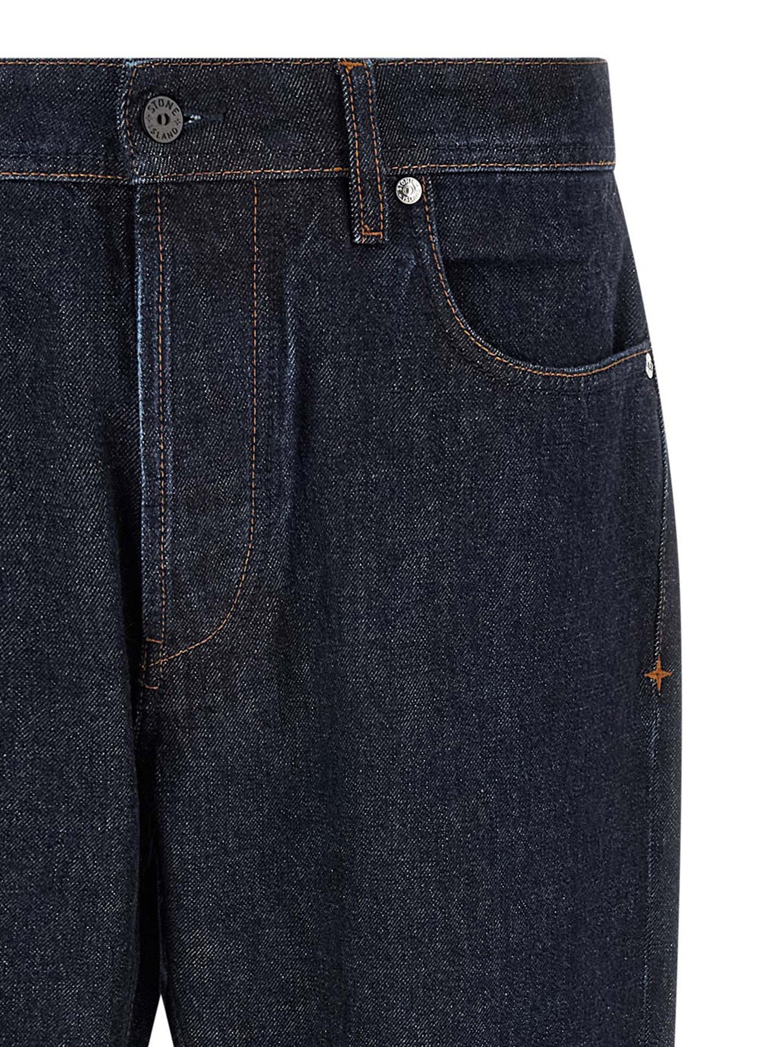 Stone Island Blaue Jeans aus Baumwolle im geraden Schnitt