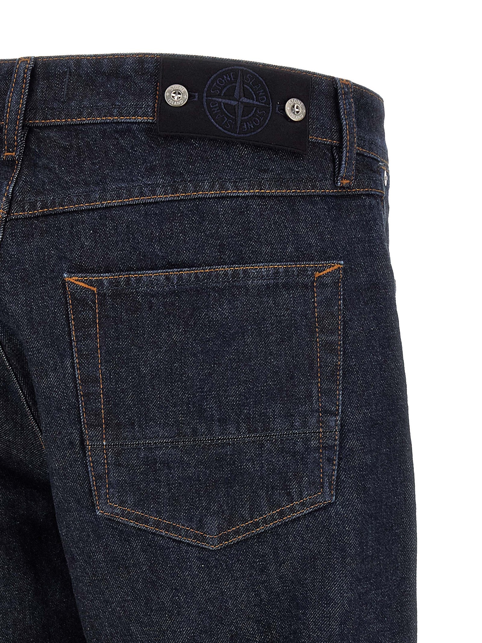 Stone Island Blaue Jeans aus Baumwolle im geraden Schnitt