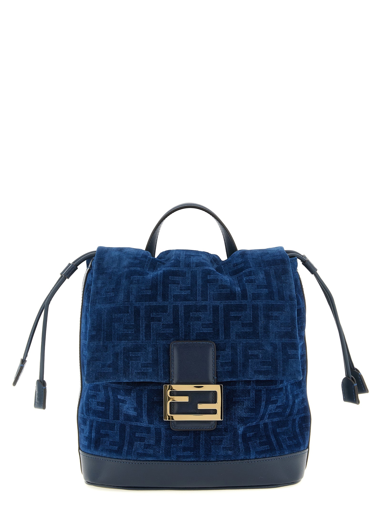 Fendi Blauer Baumwollrucksack