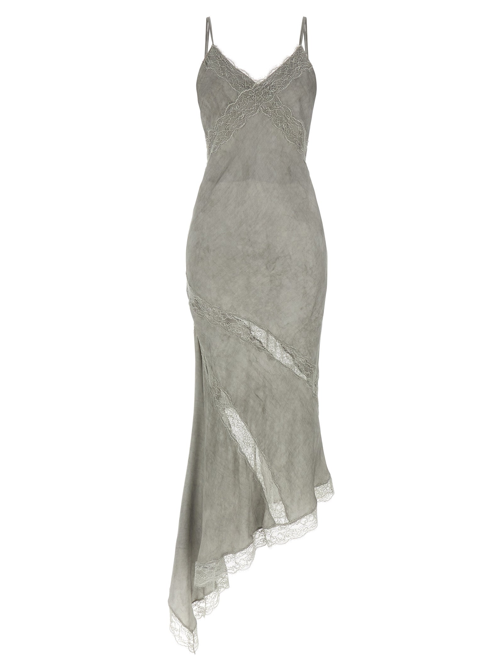 The Andamane Graues Viskose-Langarmkleid