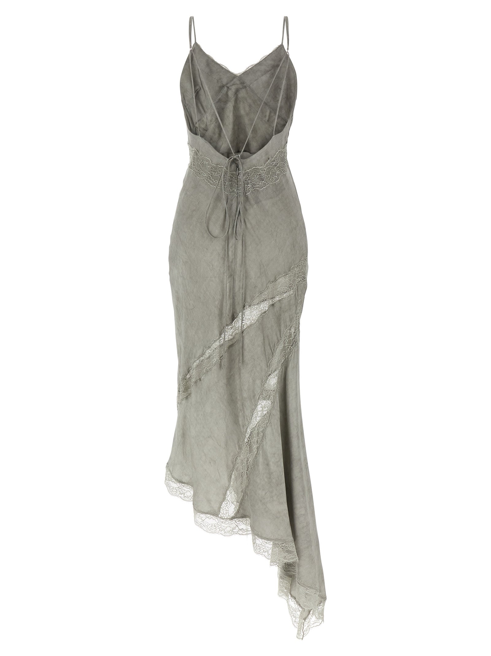 The Andamane Graues Viskose-Langarmkleid
