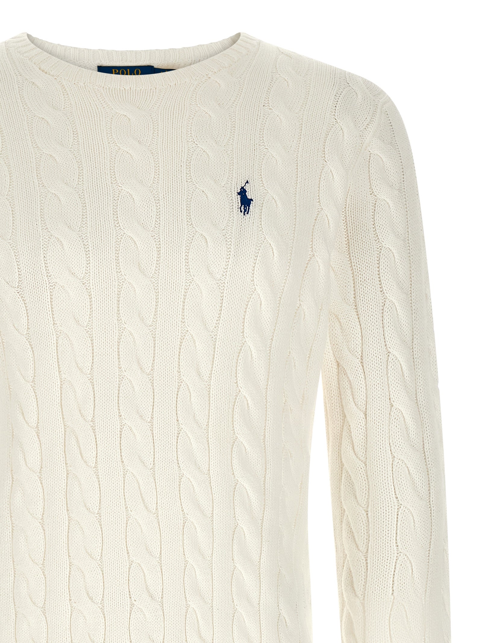 Polo Ralph Lauren Weißer Strickcardigan aus Baumwolle