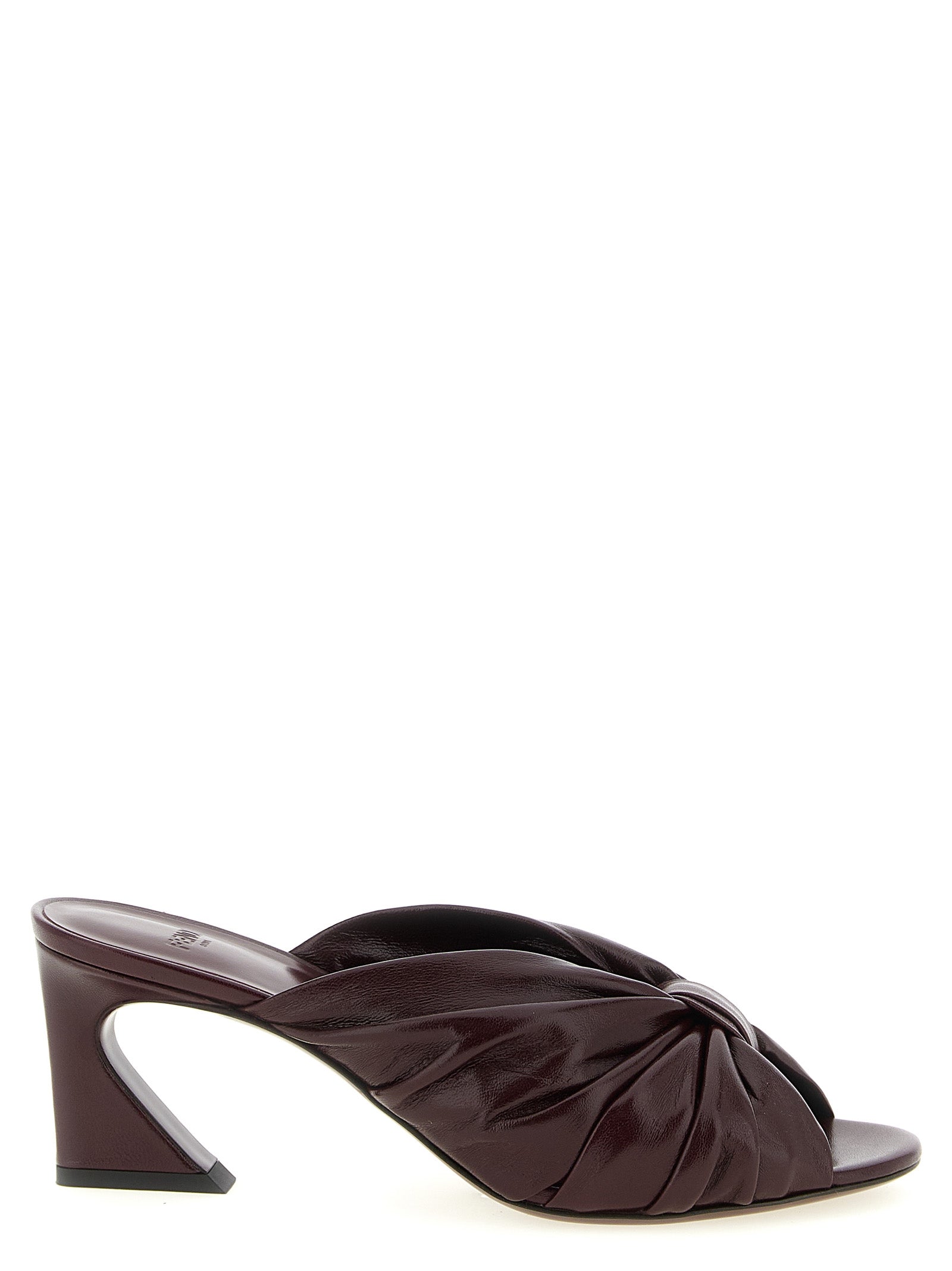 Fendi Plateau-Sandalen aus bordeauxrotem Lammleder