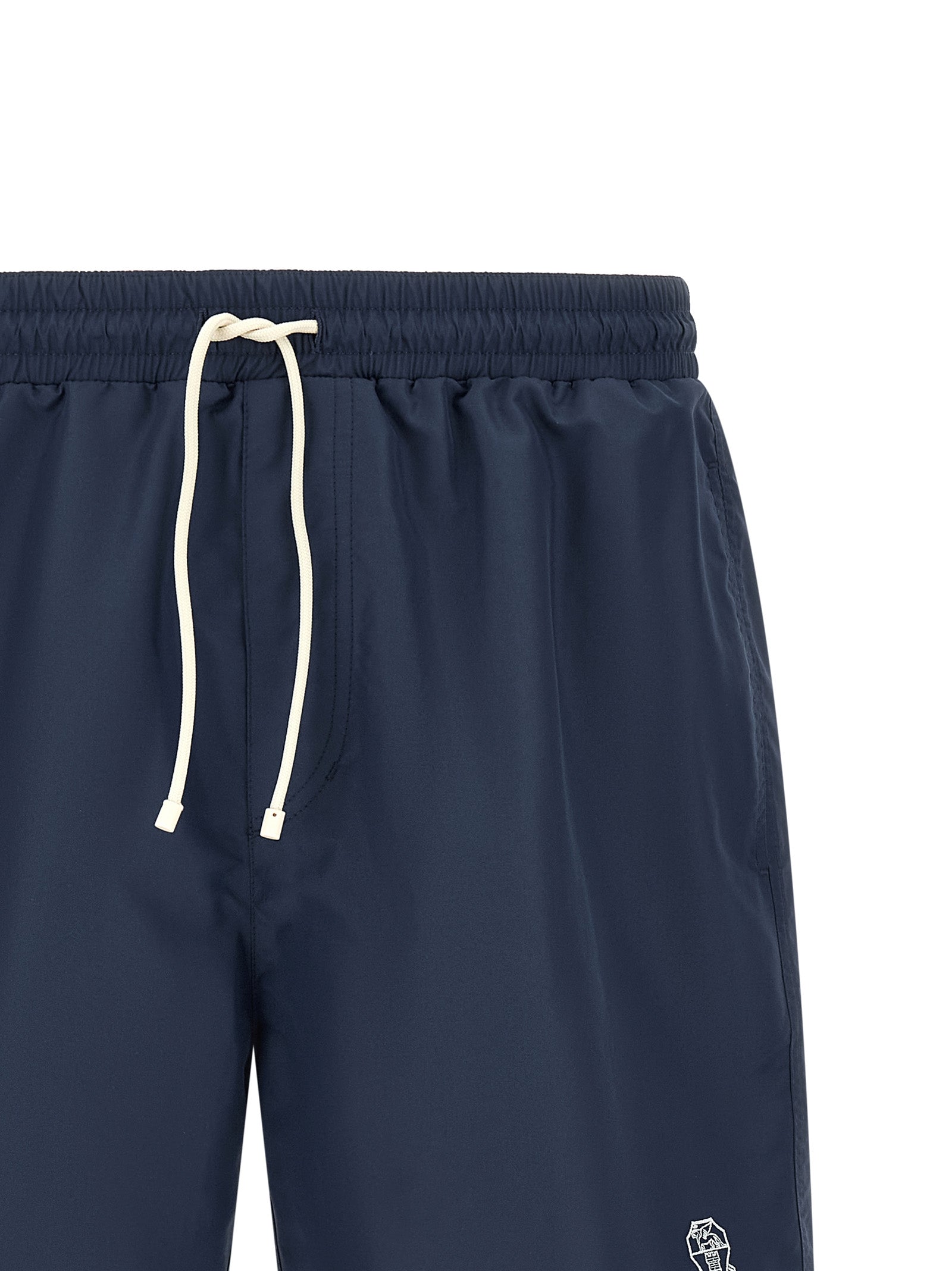 Brunello Cucinelli Blaue Badeshorts aus Polyester