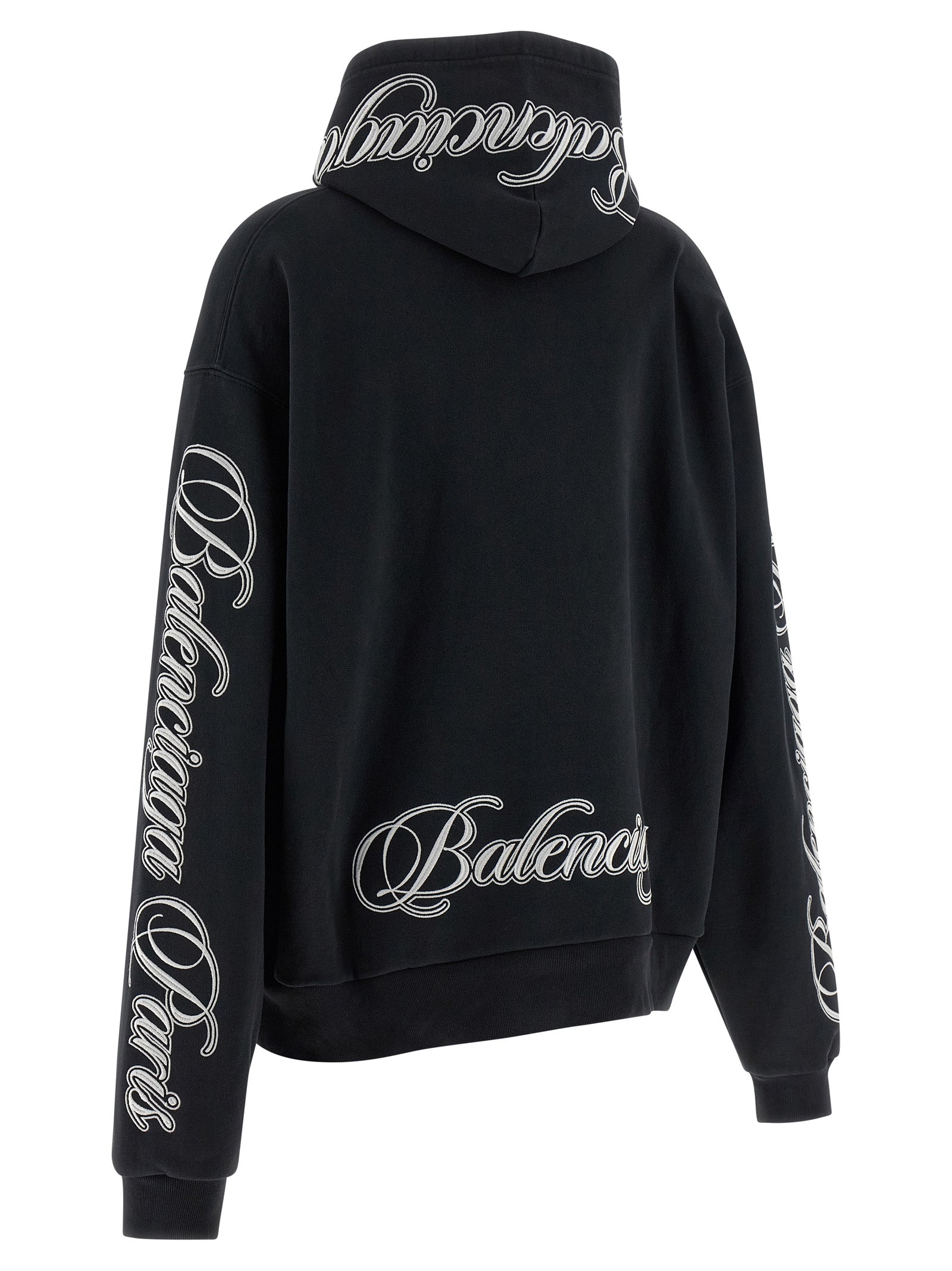Balenciaga Schwarzer Baumwoll-Hoodie
