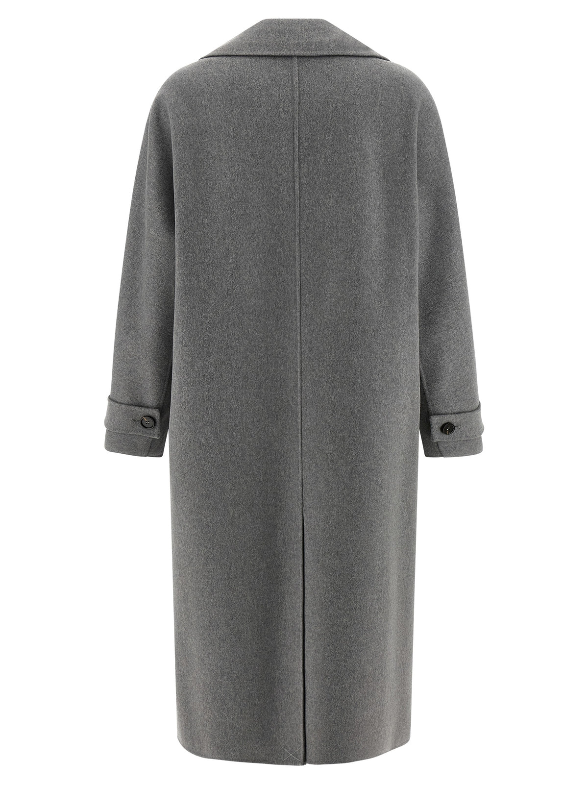 'S Max Mara Grauer Wollmantel aus reiner Schurwolle