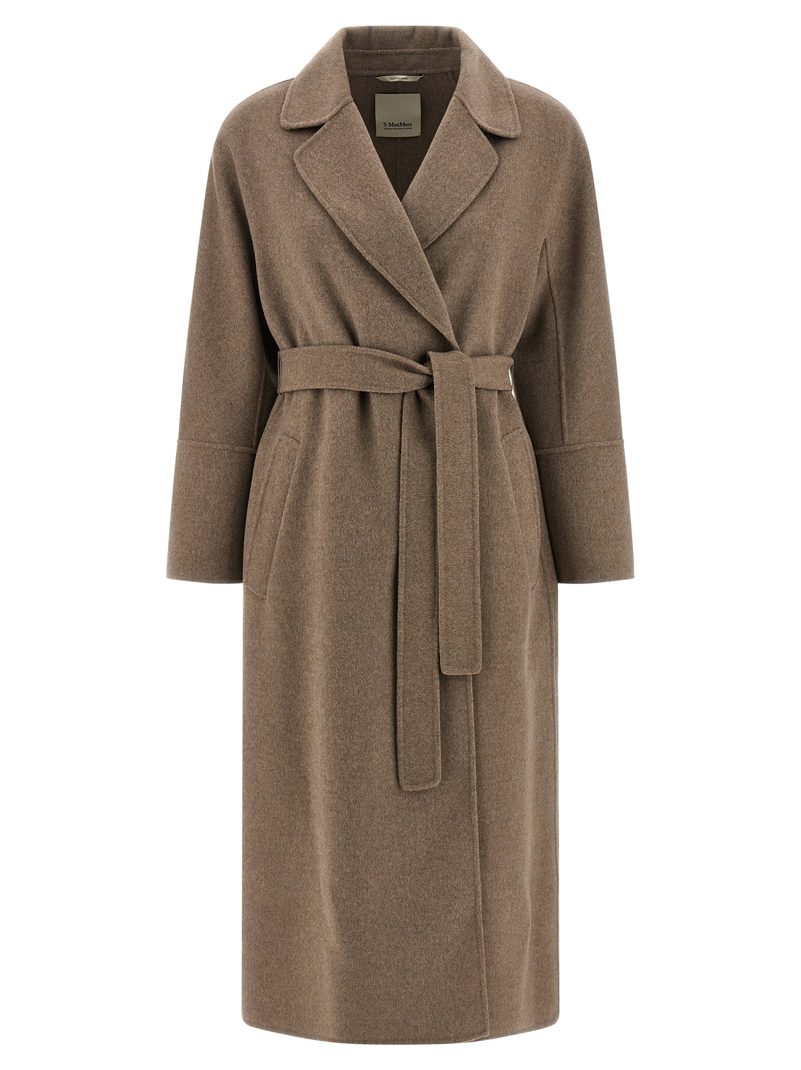 'S Max Mara Mantel aus reiner Schurwolle in Braun