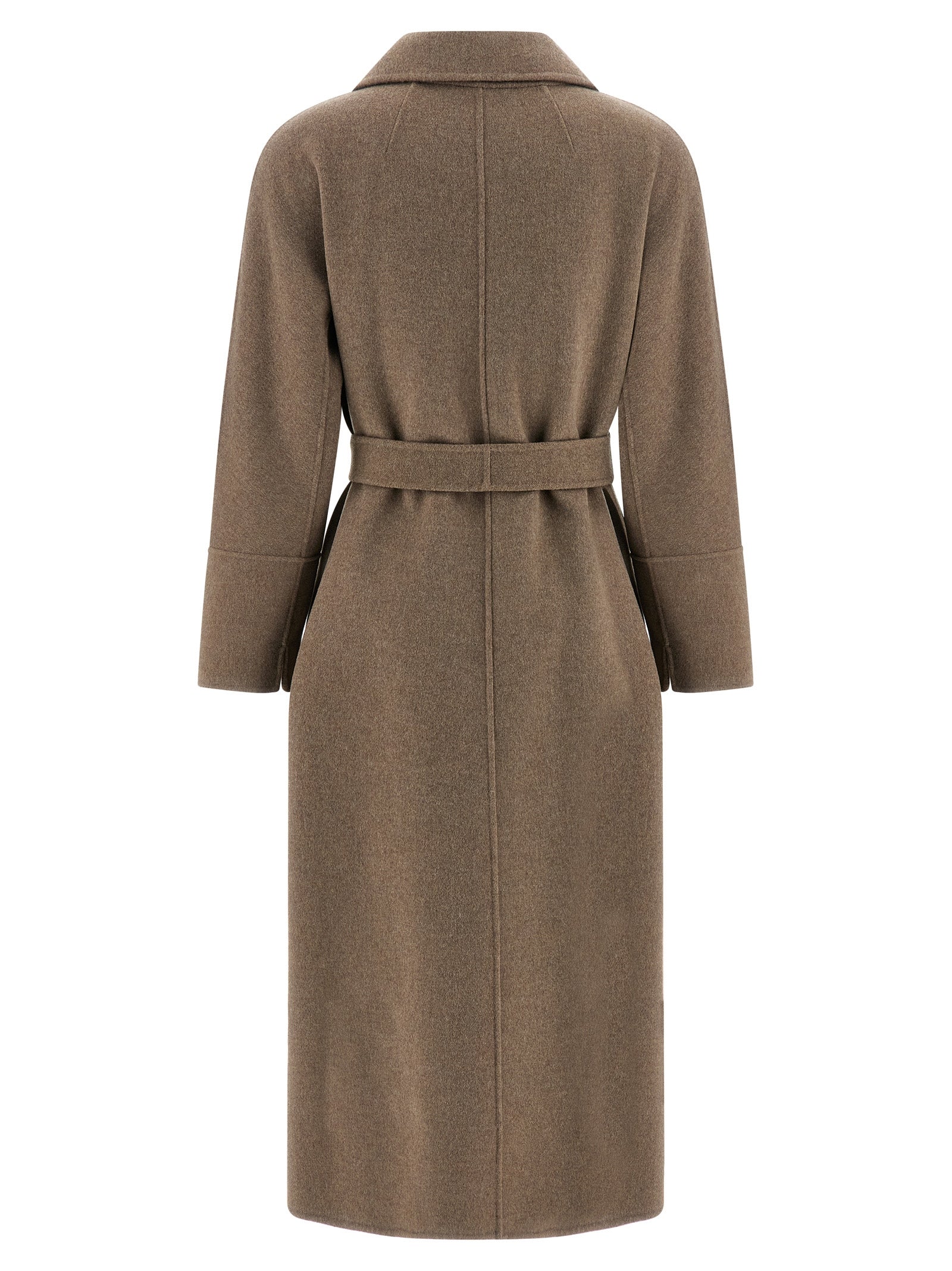 'S Max Mara Mantel aus reiner Schurwolle in Braun
