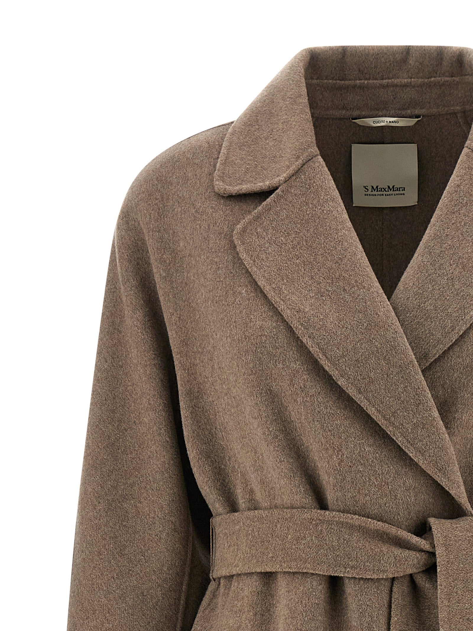 'S Max Mara Mantel aus reiner Schurwolle in Braun