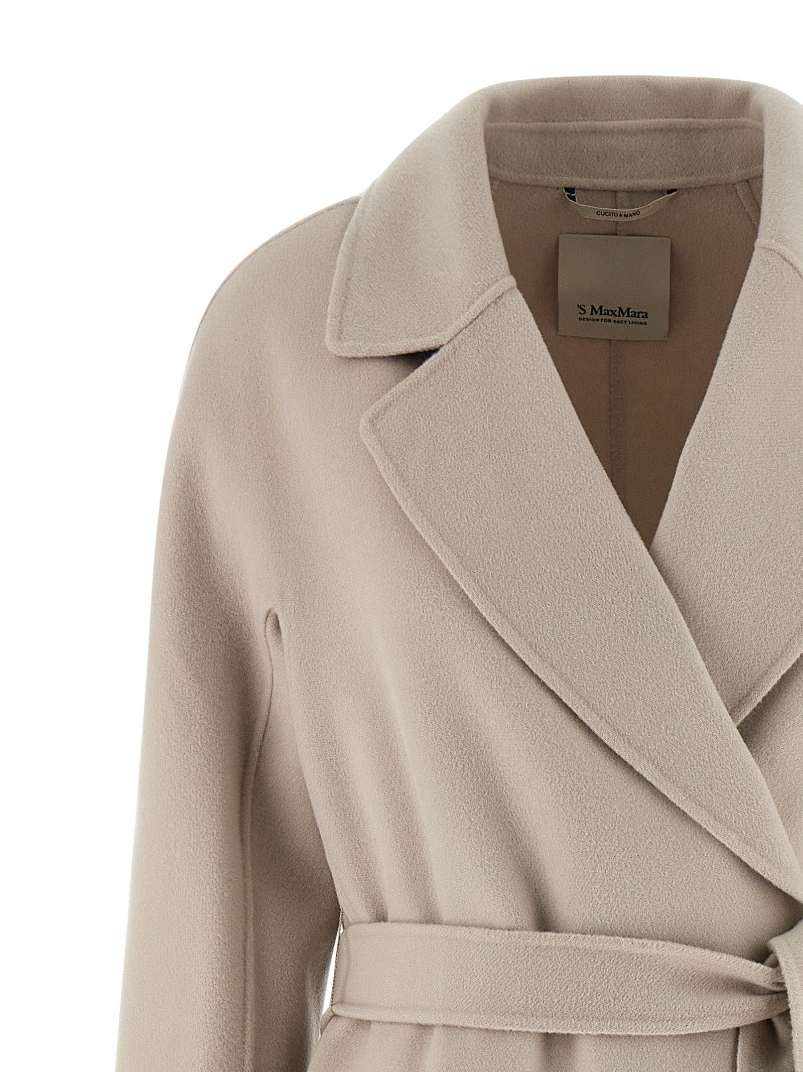 'S Max Mara Beige Virgin Wool Coat