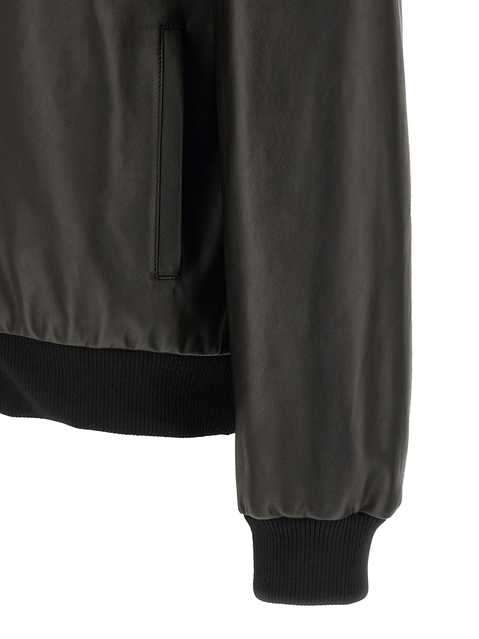 Fendi Schwarze Lammlederjacke