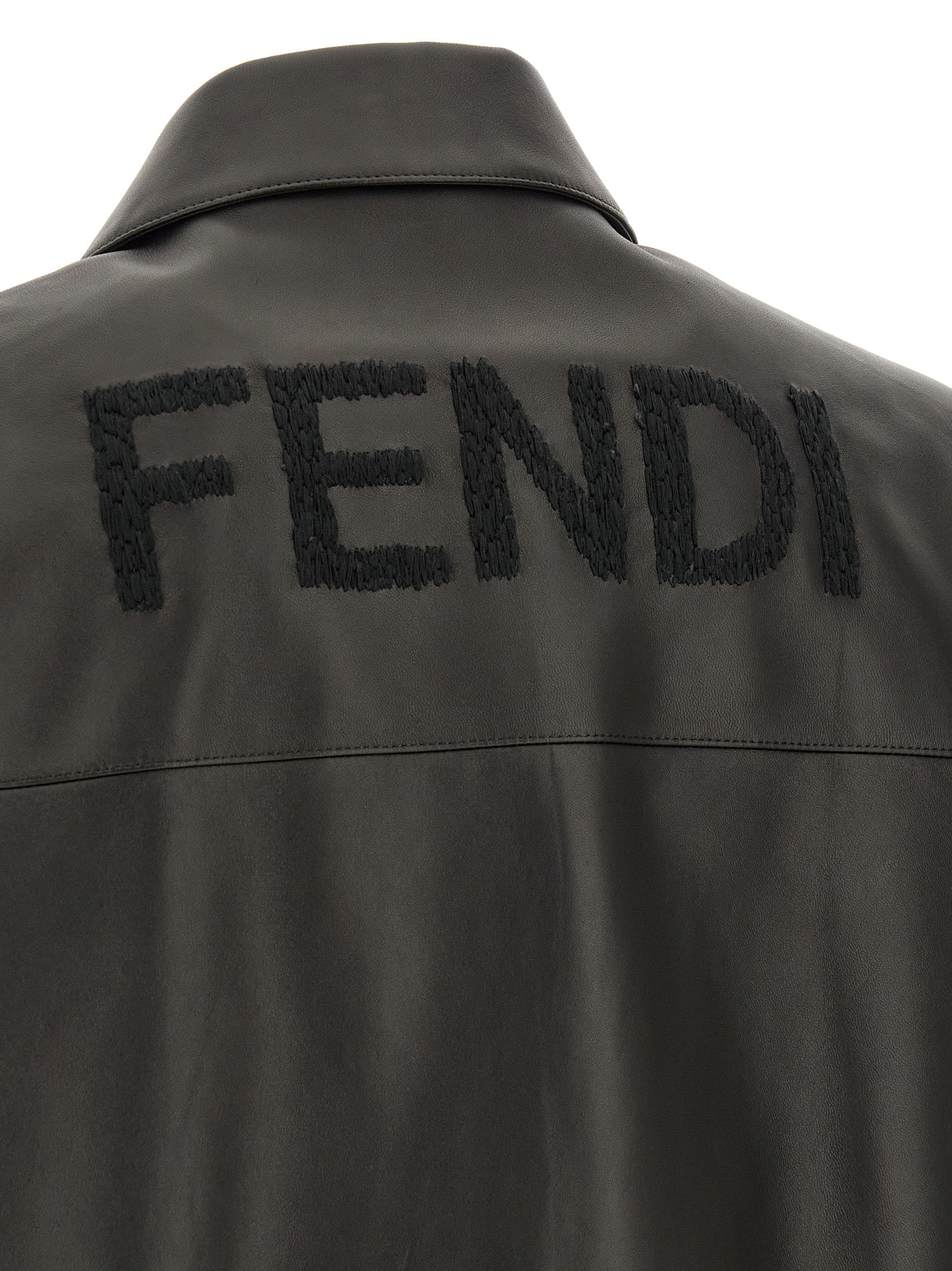 Fendi Schwarze Lammlederjacke