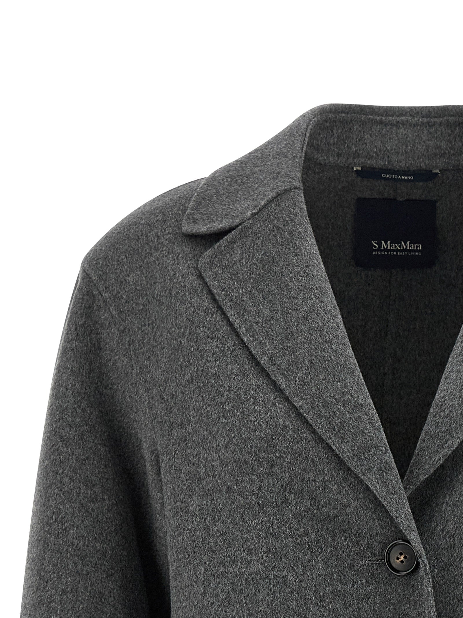 'S Max Mara Grauer Blazer aus reiner Schurwolle