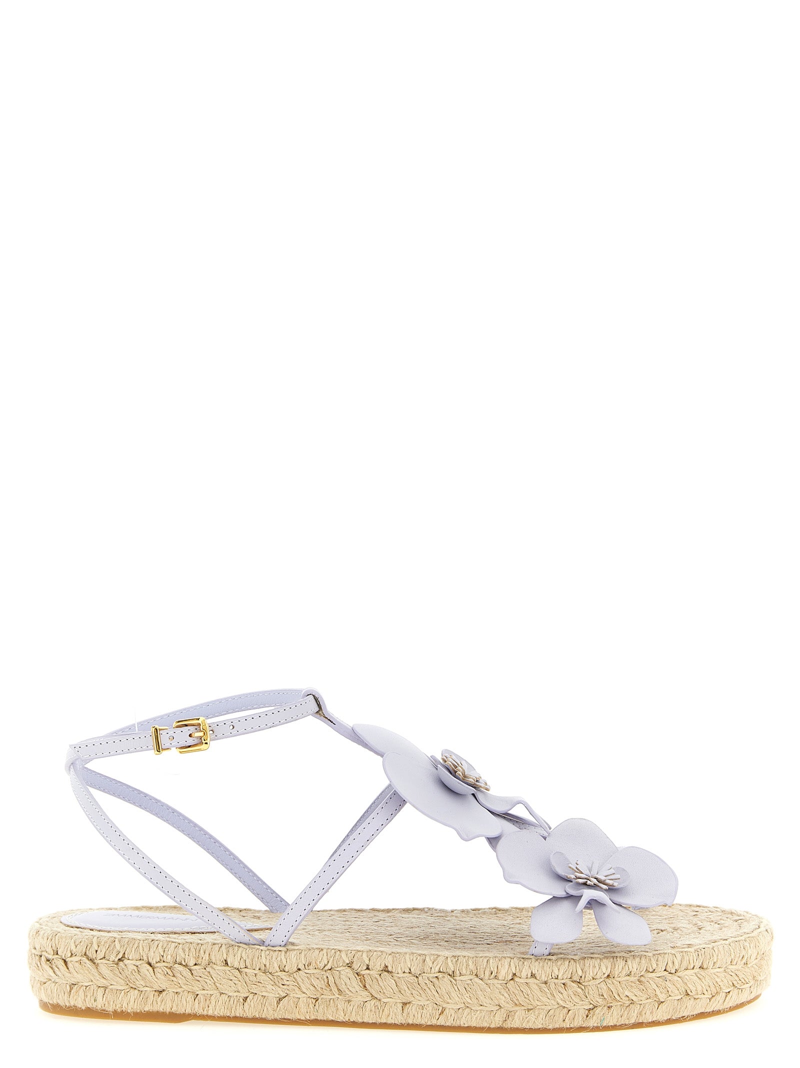 Zimmermann Sandalen aus violettem Rindsleder
