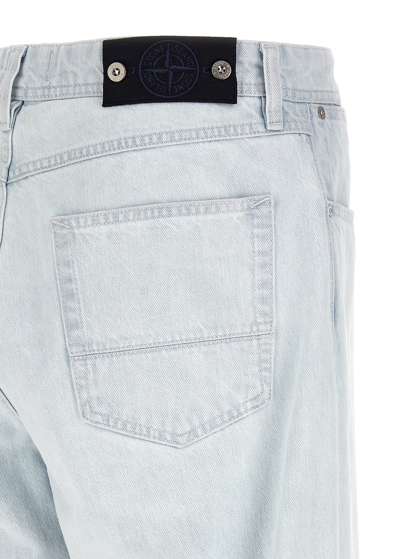 Stone Island Blaue Jeans aus Baumwolle im geraden Schnitt