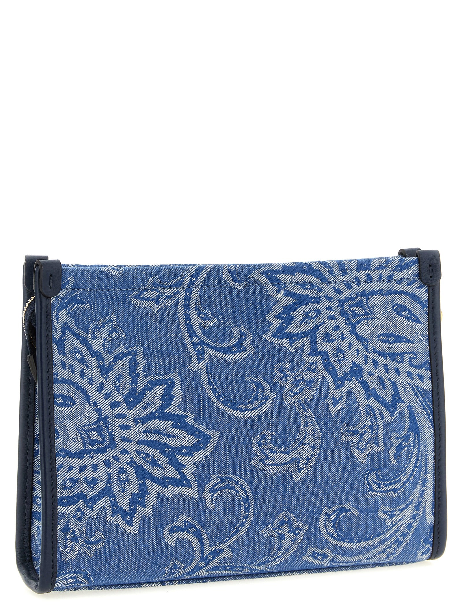 Etro Blaue Baumwoll-Clutch
