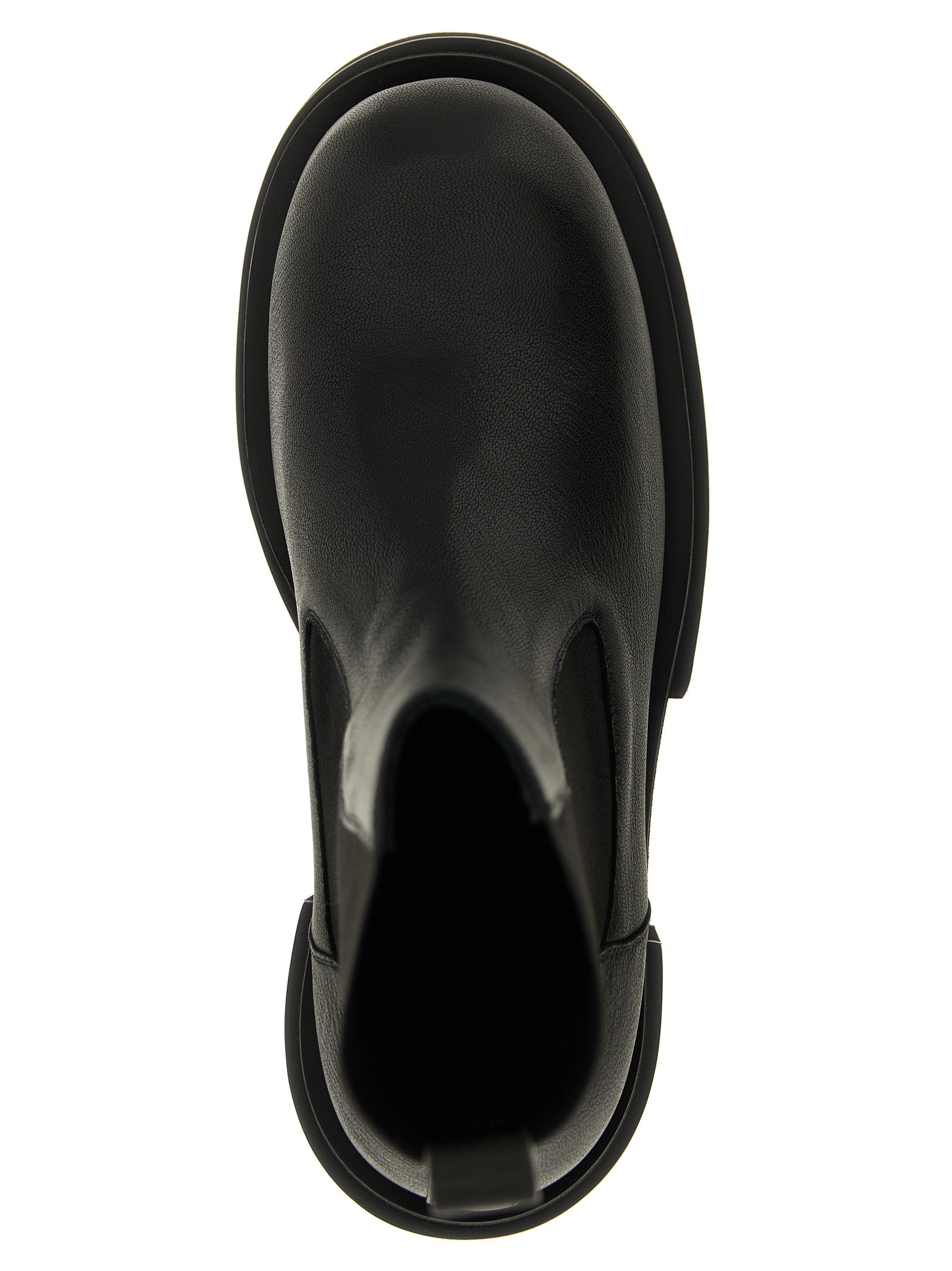 Rick Owens Schwarze Kalbshaut Bos Taurus Stiefeletten
