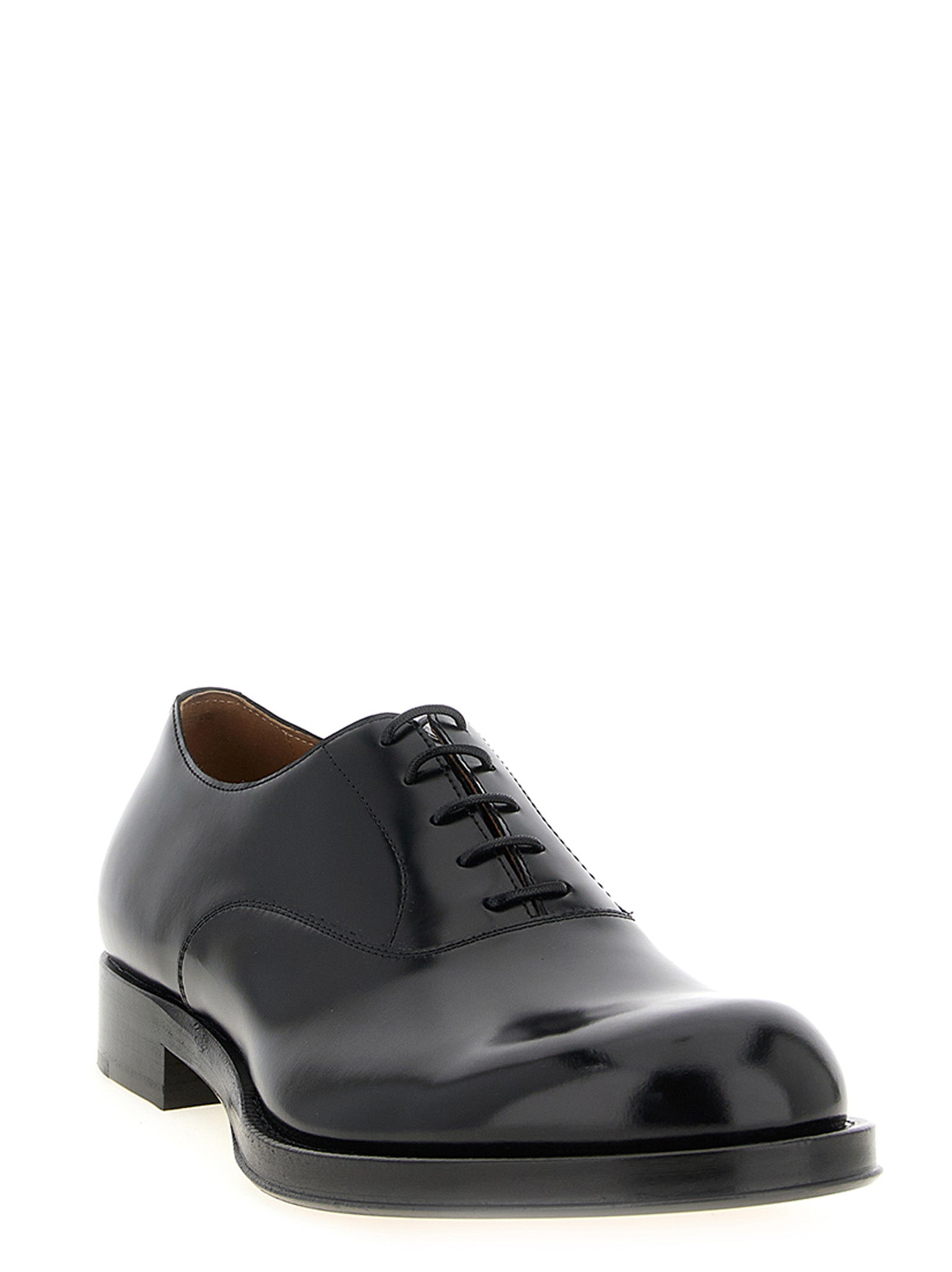 Dries Van Noten Schwarze Oxford- und Derby-Schuhe aus Kalbsleder