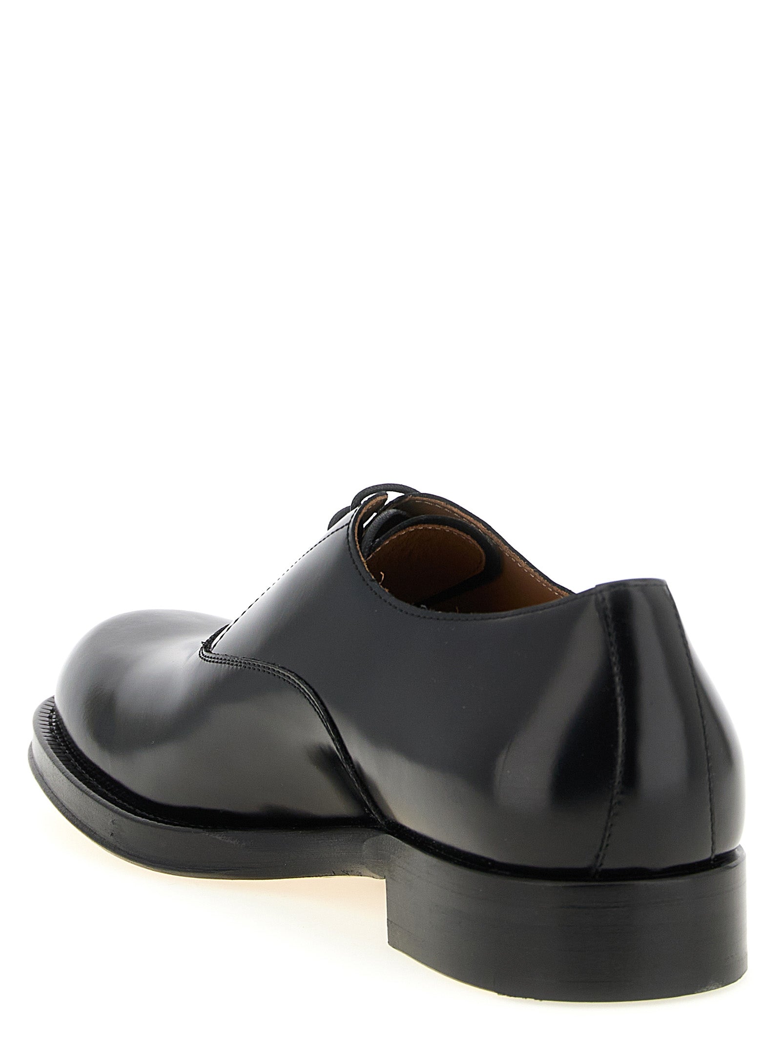 Dries Van Noten Schwarze Oxford- und Derby-Schuhe aus Kalbsleder