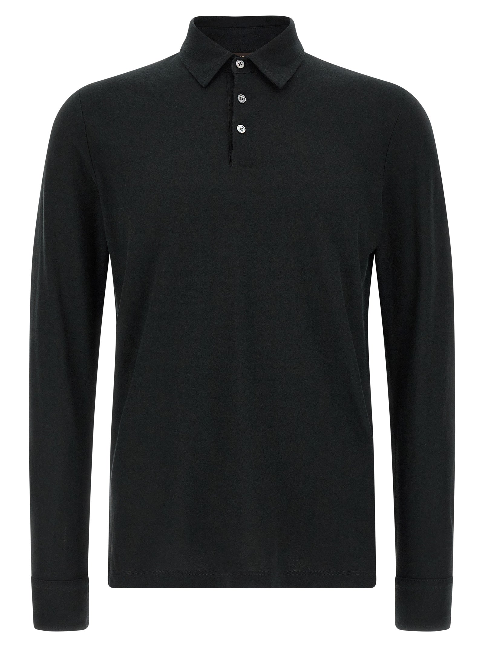ZANONE Schwarzes Baumwoll-Poloshirt