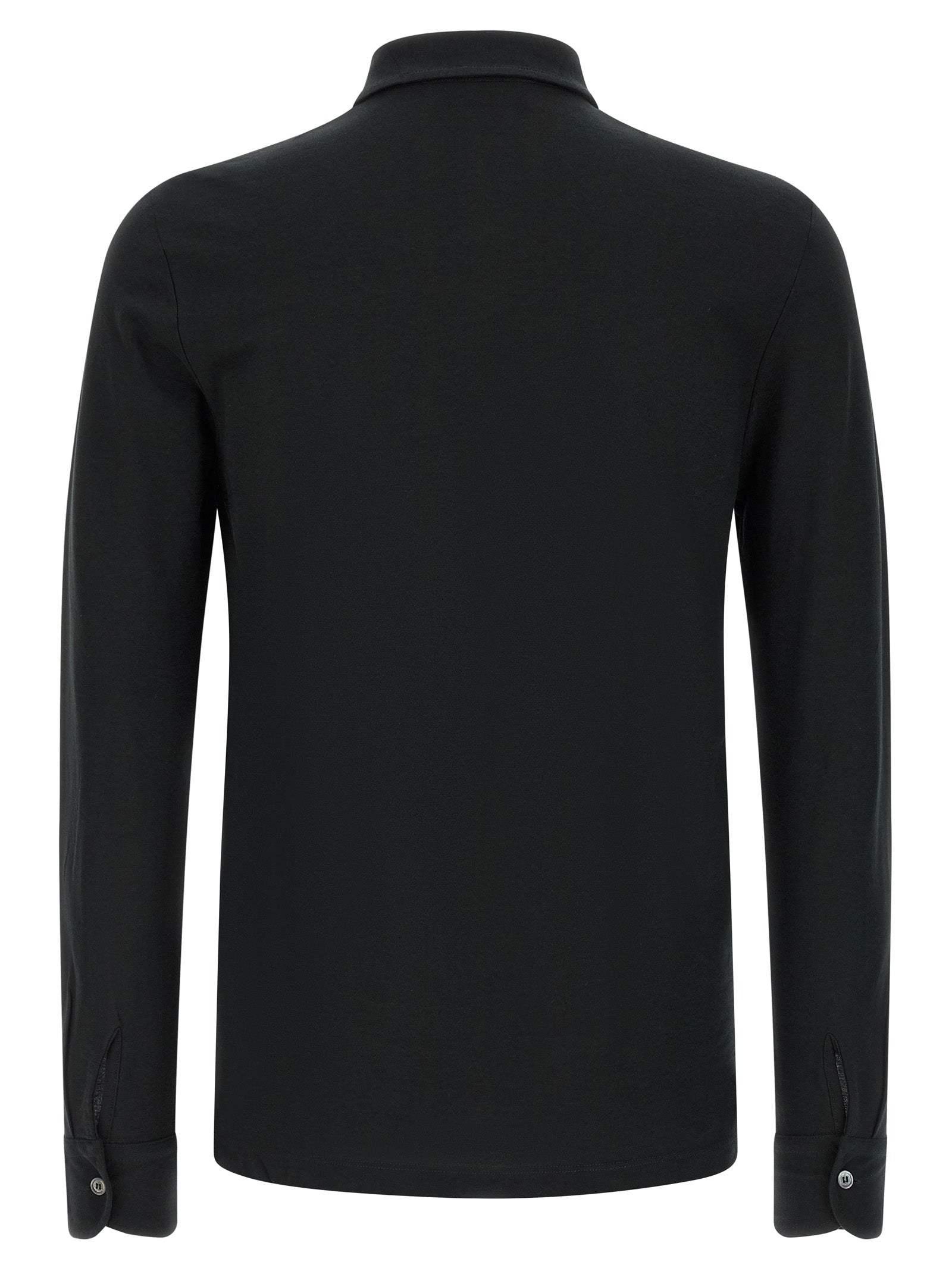 ZANONE Schwarzes Baumwoll-Poloshirt