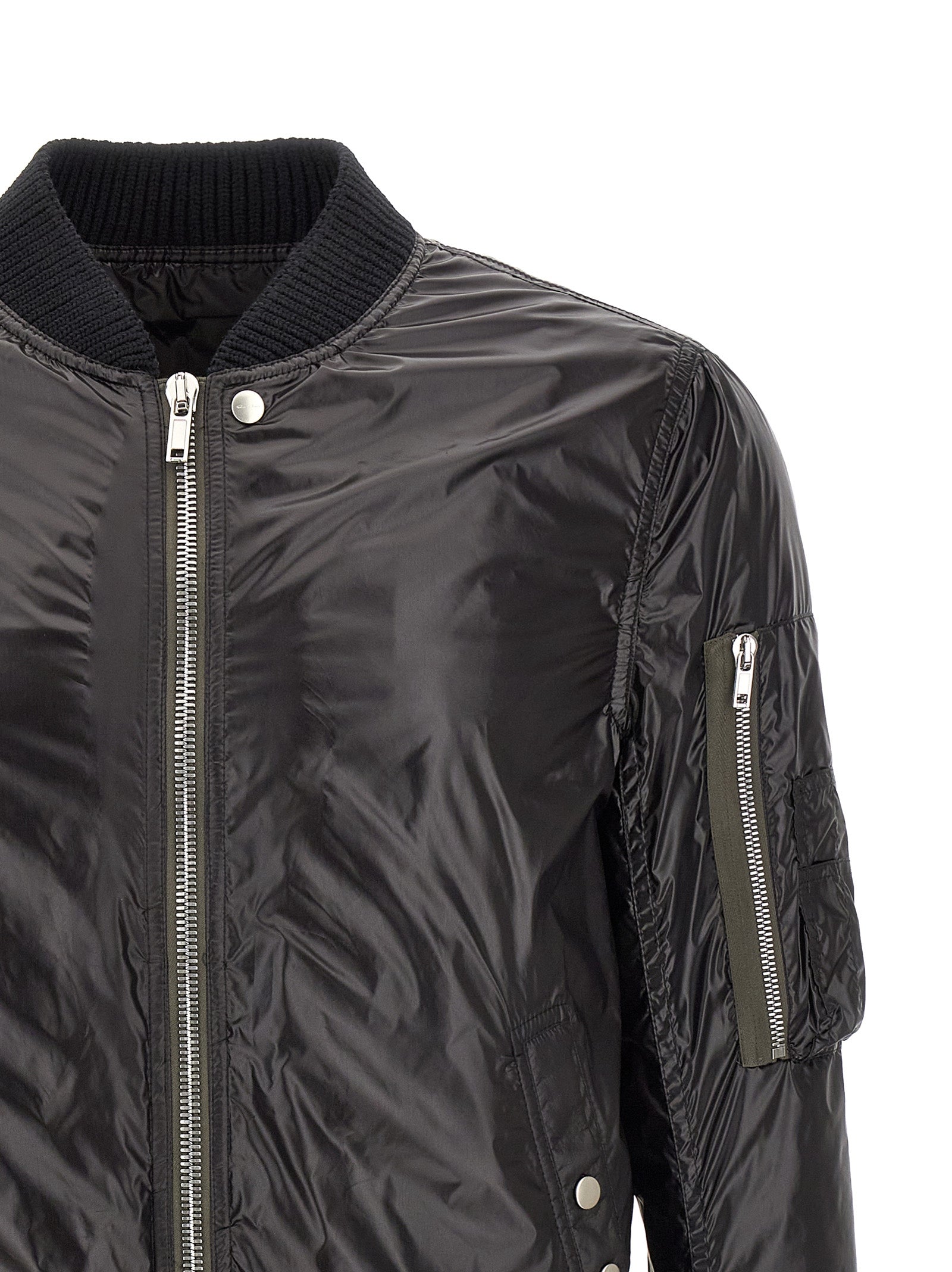 Rick Owens Schwarzer Nylon-Bomber