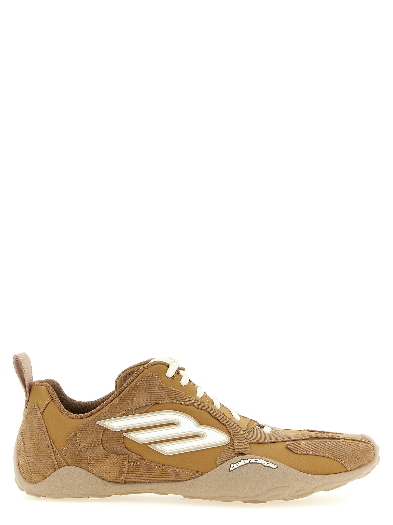 Balenciaga Beige Calf Leather Bos Taurus Athletic Sneakers