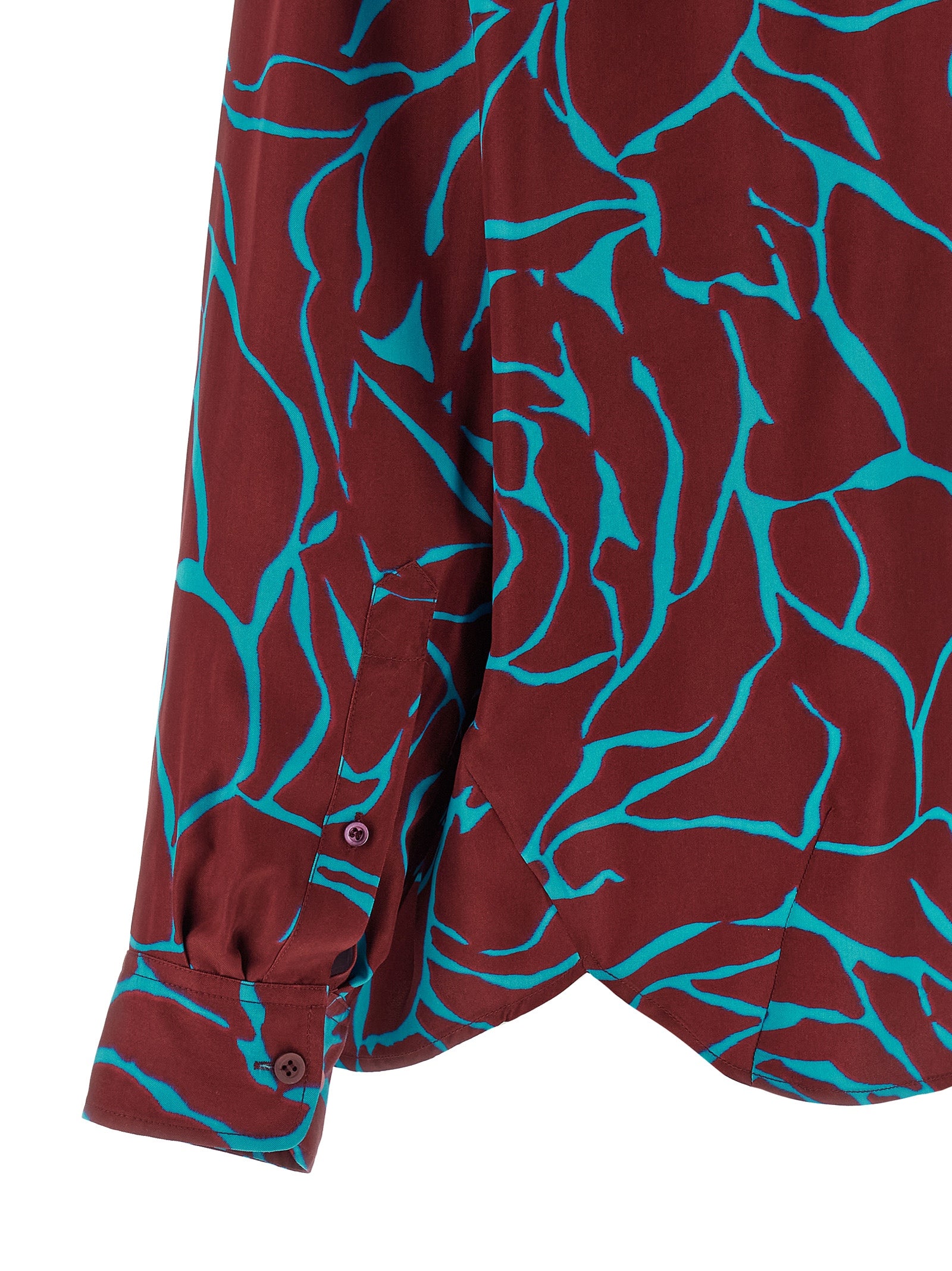 Dries Van Noten Bordeaux Viskose-Bluse