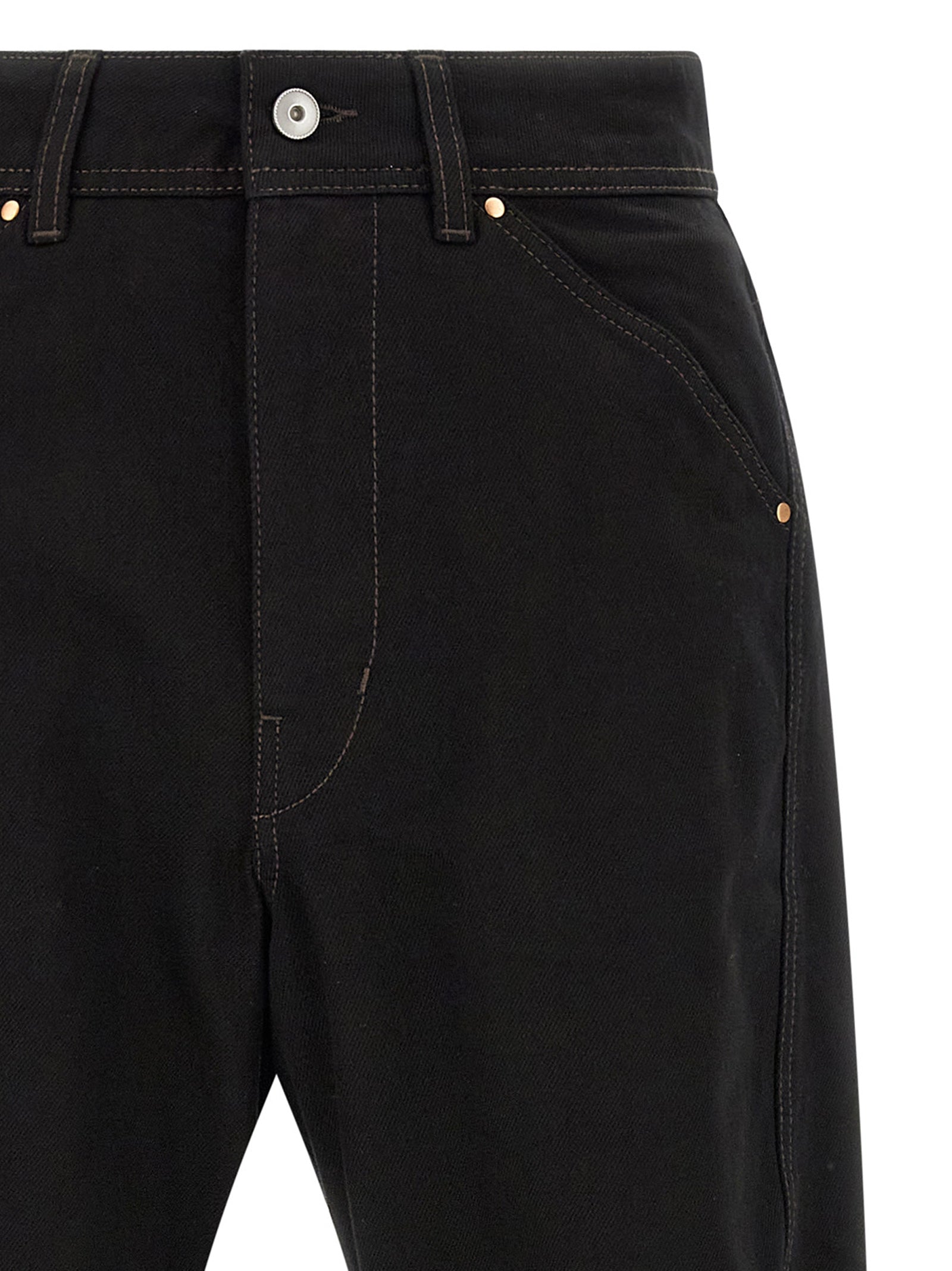 Lemaire Schwarze Baumwolljeans im Relaxed Fit