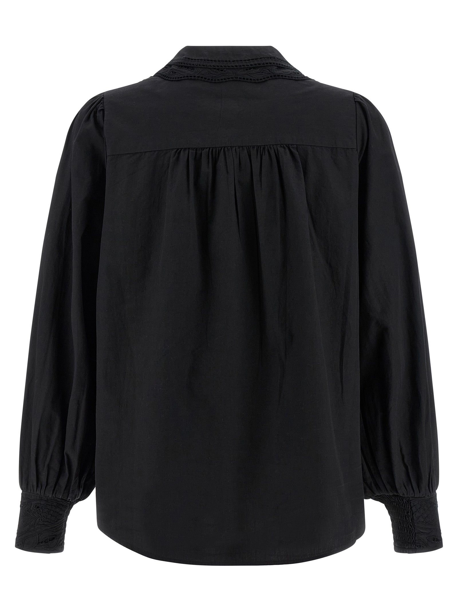 FARM RIO Schwarze Baumwollbluse