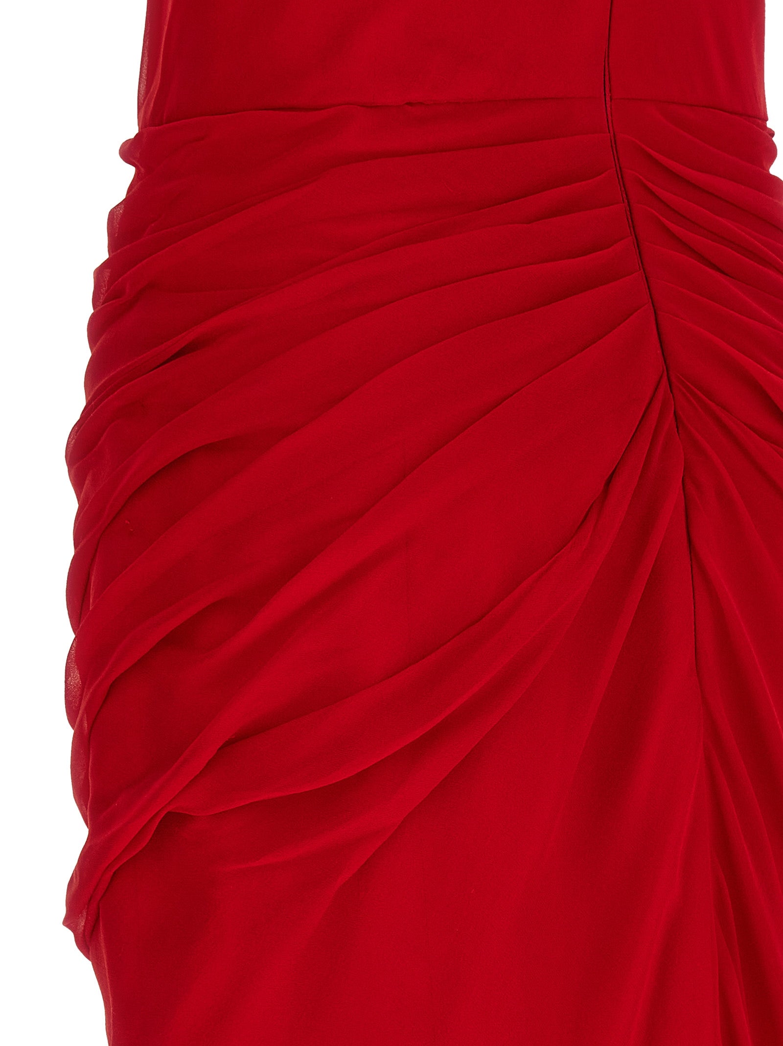 Carolina Herrera Mehrfarbiges Seiden-Midikleid