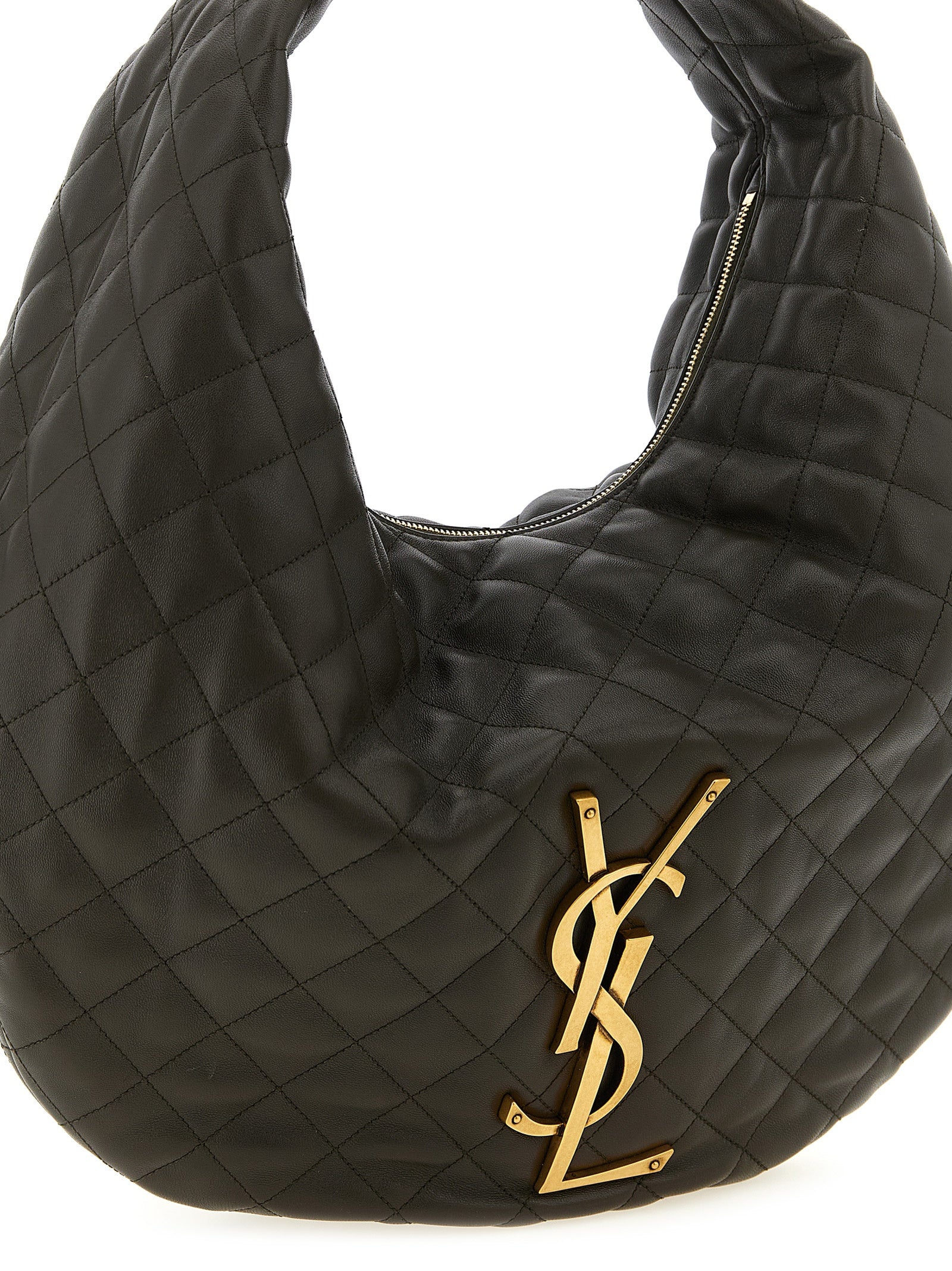 Saint Laurent Schultertasche aus braunem Lammleder