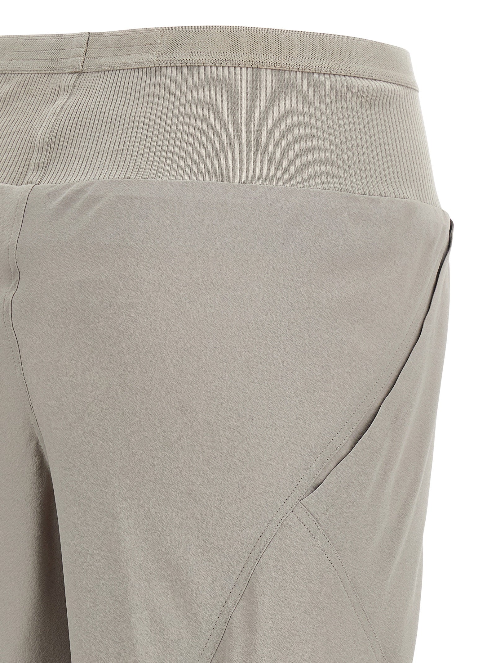 Rick Owens Graue Hose aus Acetat mit ausgestelltem Bein