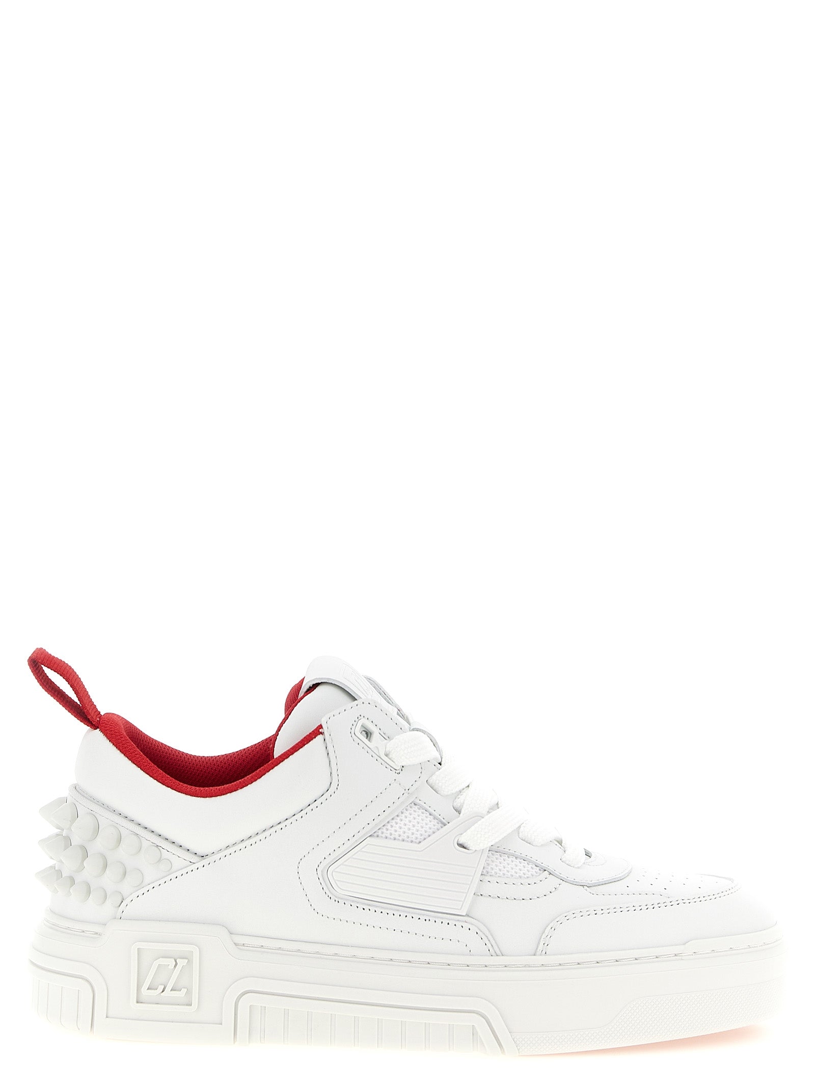 Christian Louboutin Weiße Kalbsleder-Sneaker im Athletic-Look