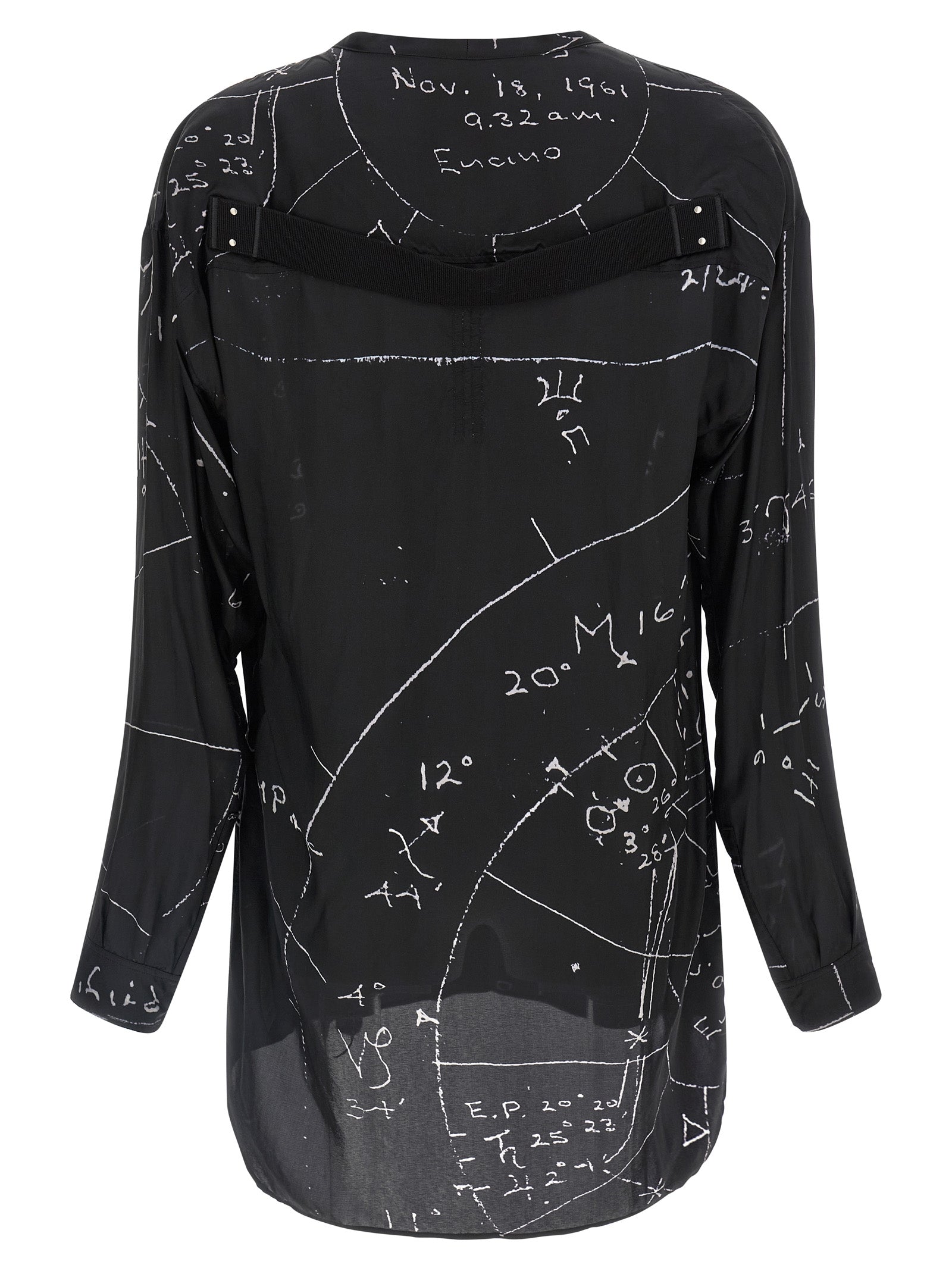 Rick Owens Schwarze Viskosebluse